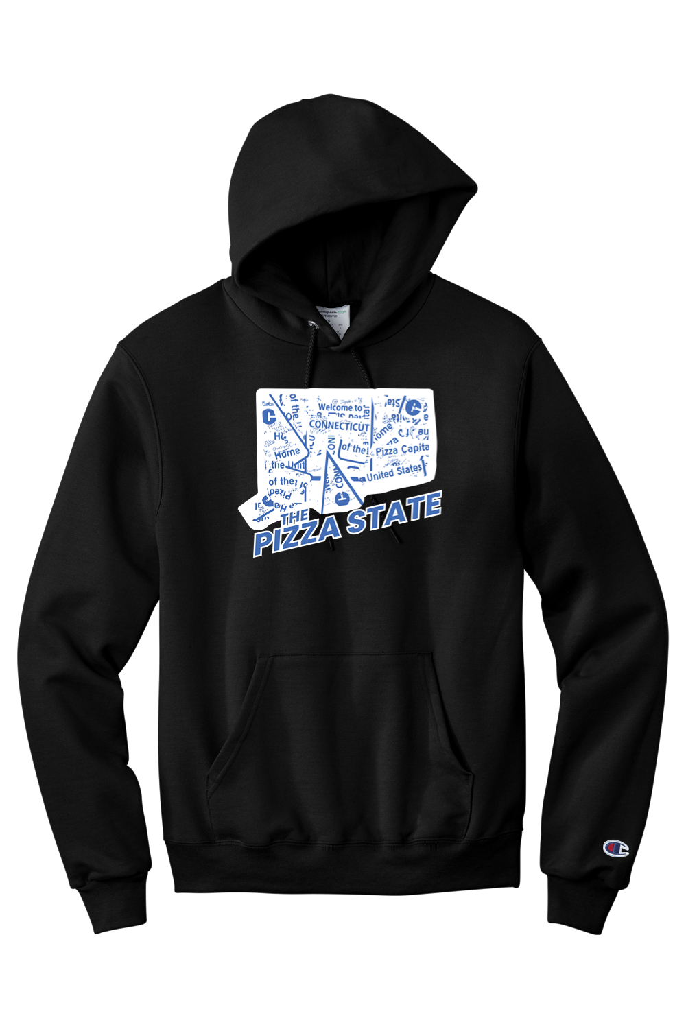 Connecticut - The Pizza State - Champion Hooded Sweatshirt
