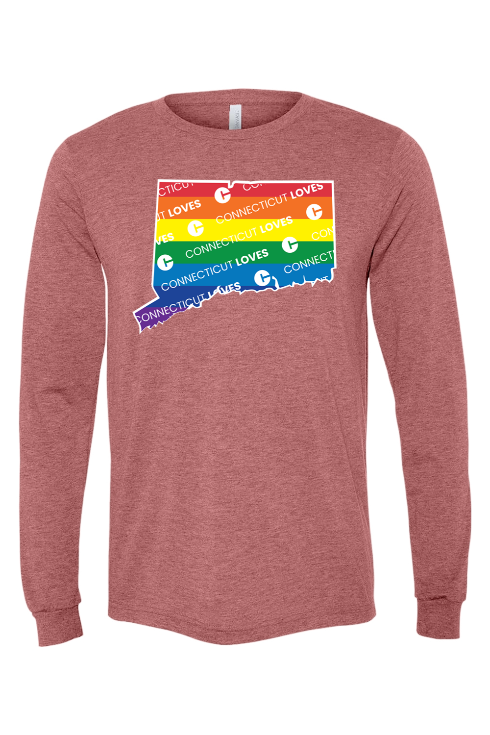 Connecticut - State Logo - BELLA + CANVAS Unisex Long Sleeve Tee