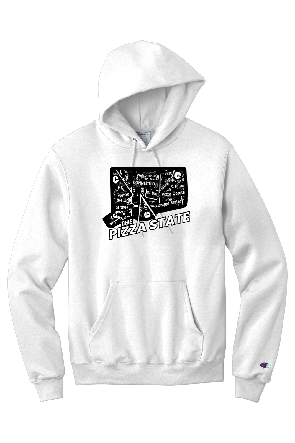 Connecticut - The Pizza State - Champion Hooded Sweatshirt