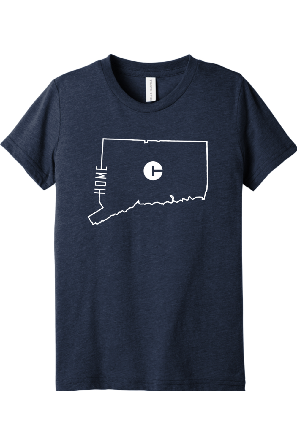 Connecticut - State Outline - Youth BELLA+CANVAS Short Sleeve Tee