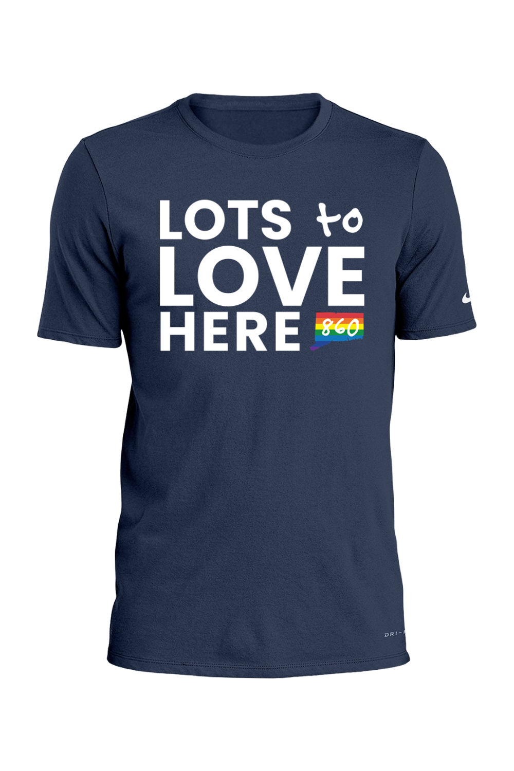 Connecticut - Lots to Love Here - Nike Dri-FIT Cotton/Poly Tee