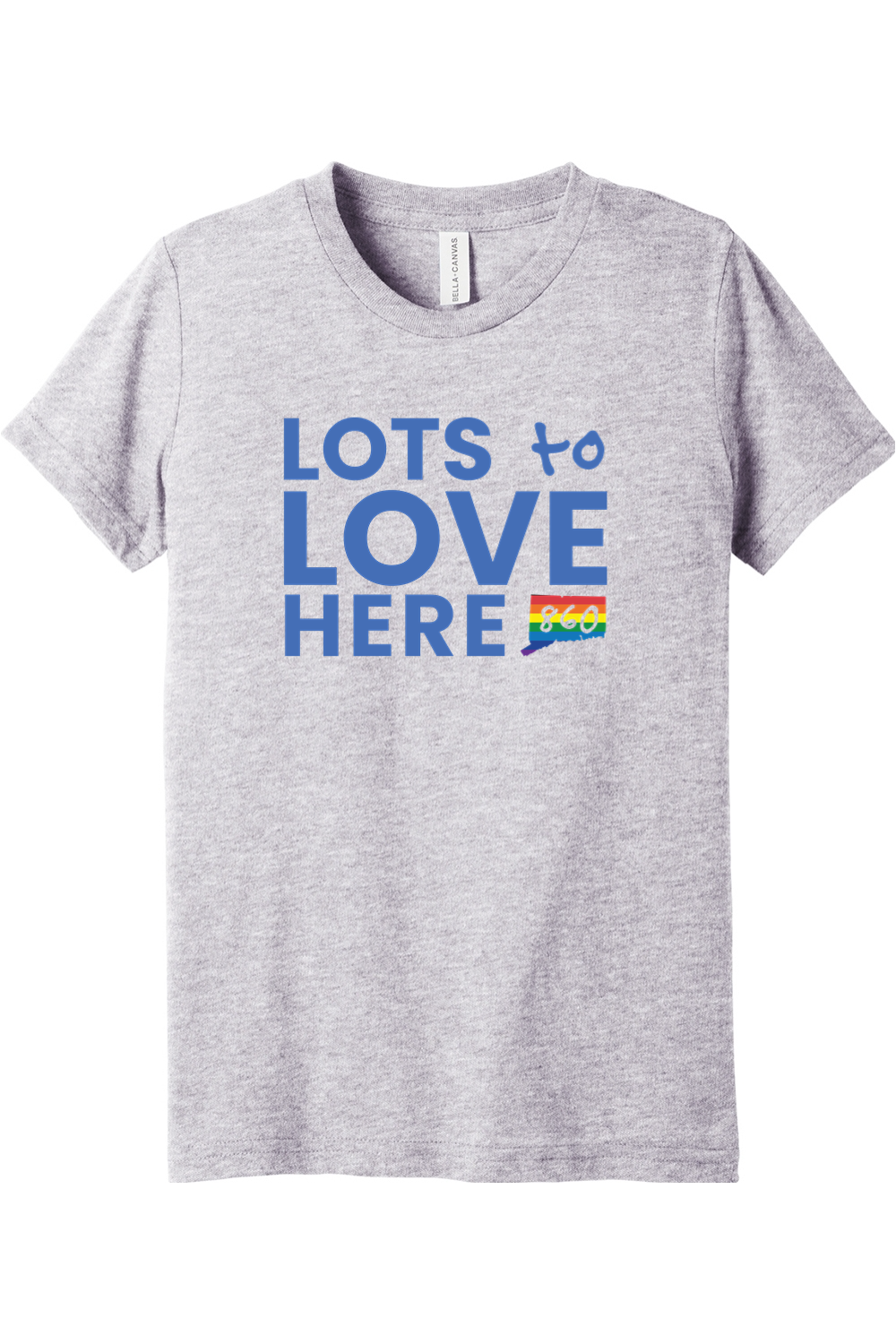 Connecticut - Lots to Love Here - Youth BELLA+CANVAS Short Sleeve Tee