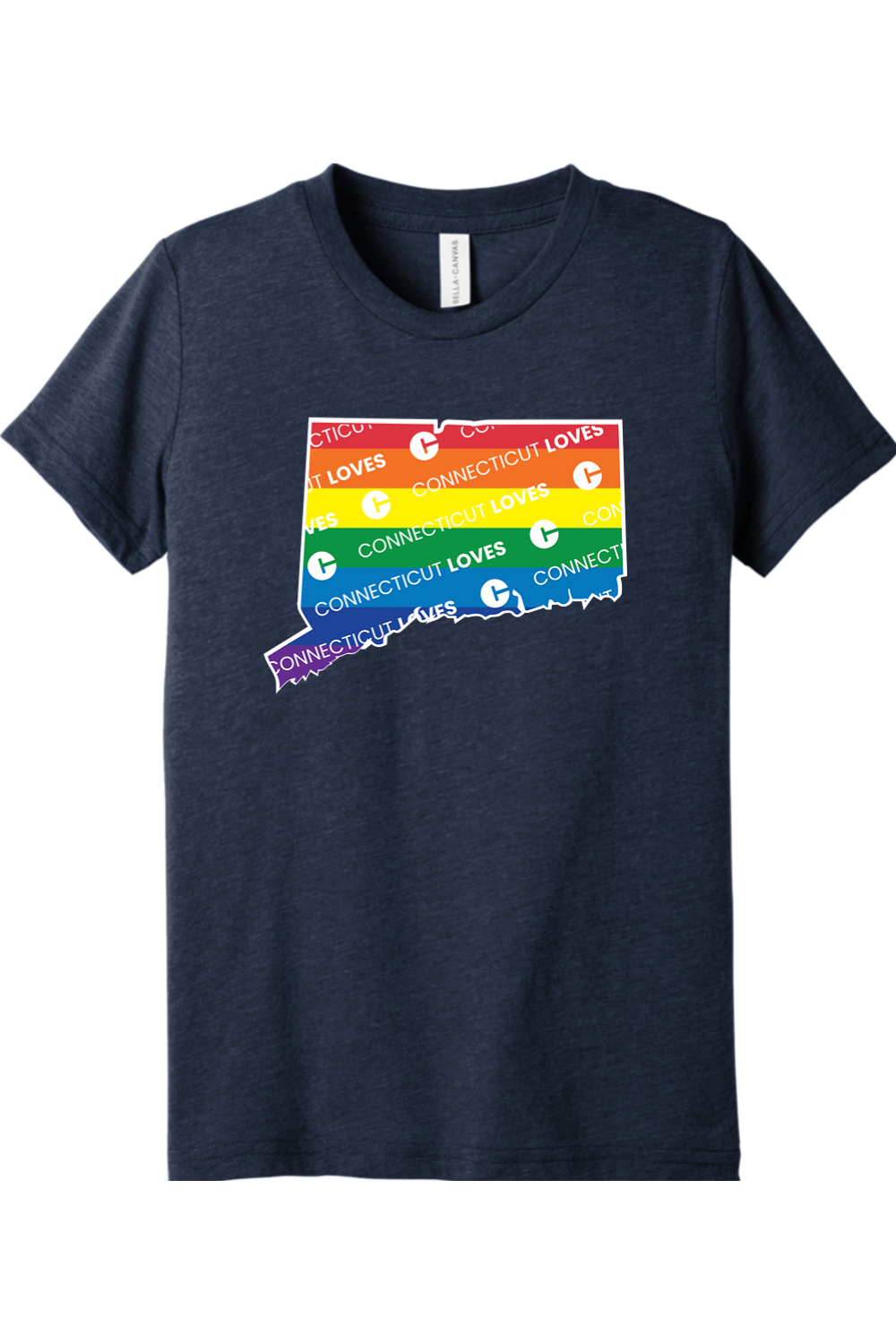 Connecticut - State Logo - Youth BELLA+CANVAS Short Sleeve Tee