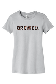 Connecticut - Brewed - BELLA+CANVAS Women’s Slim Fit Tee