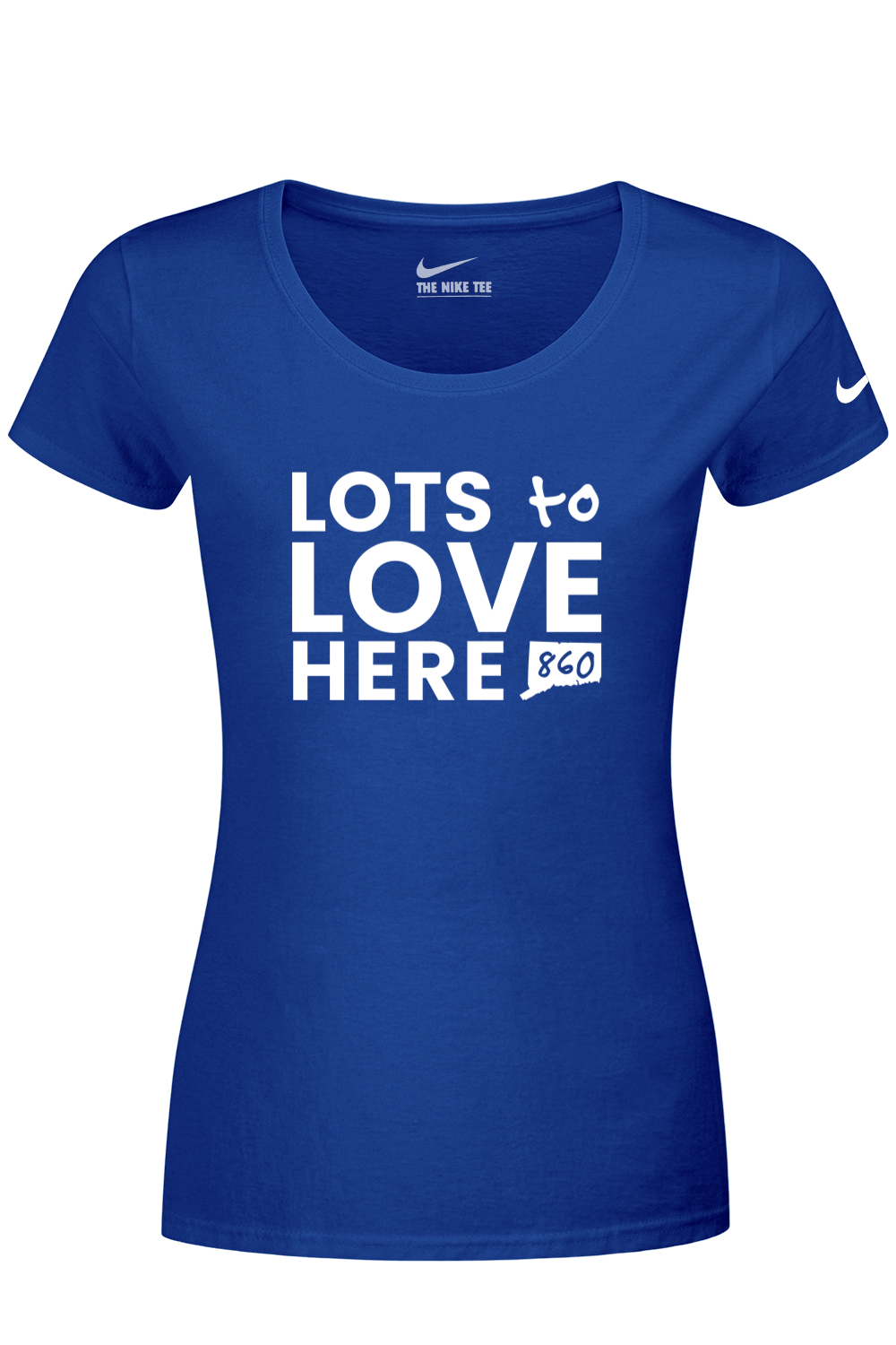 Connecticut - Lots to Love Here - Nike Ladies Dri-FIT Cotton/Poly Tee