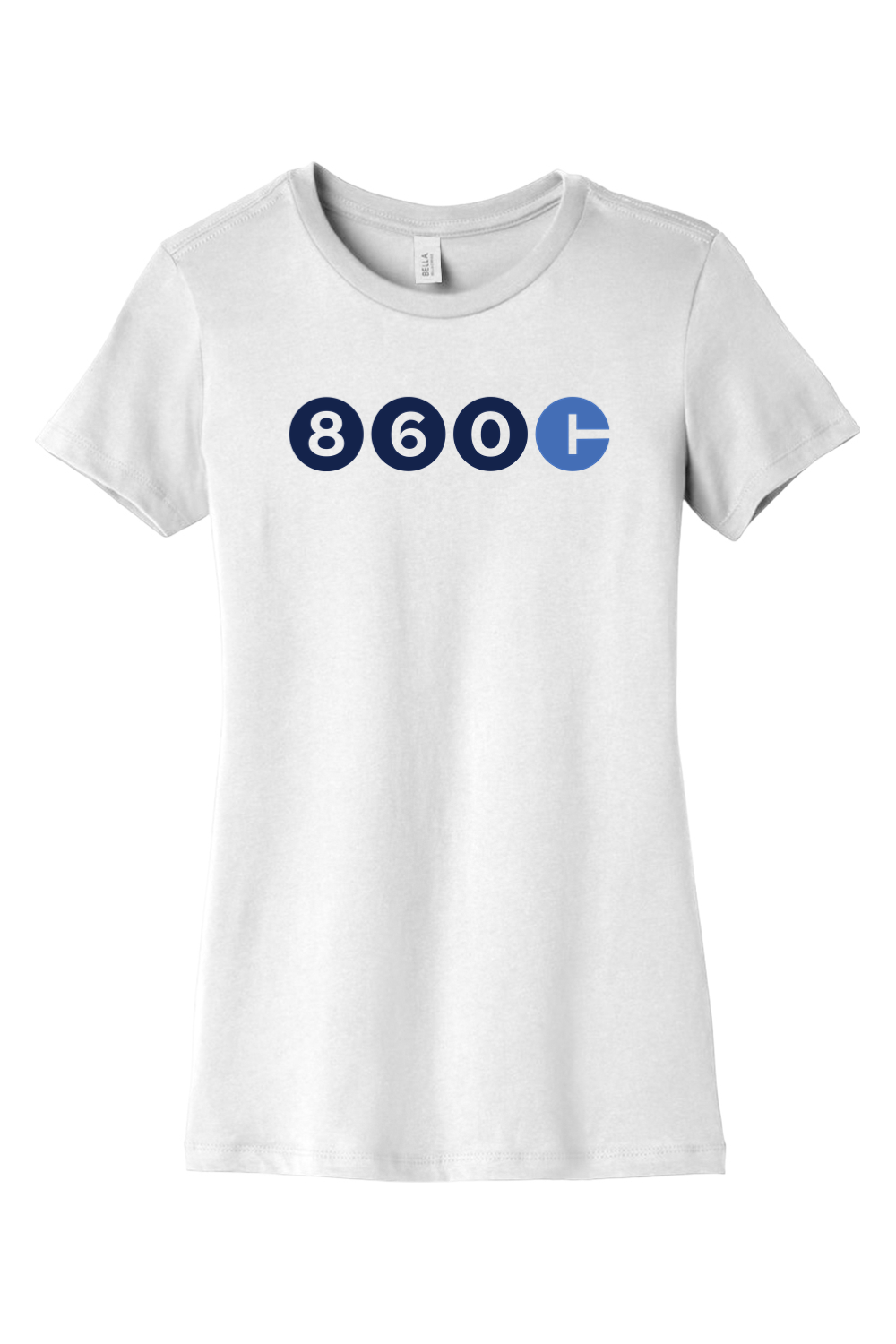 Connecticut - Area Code - BELLA+CANVAS Women’s Slim Fit Tee