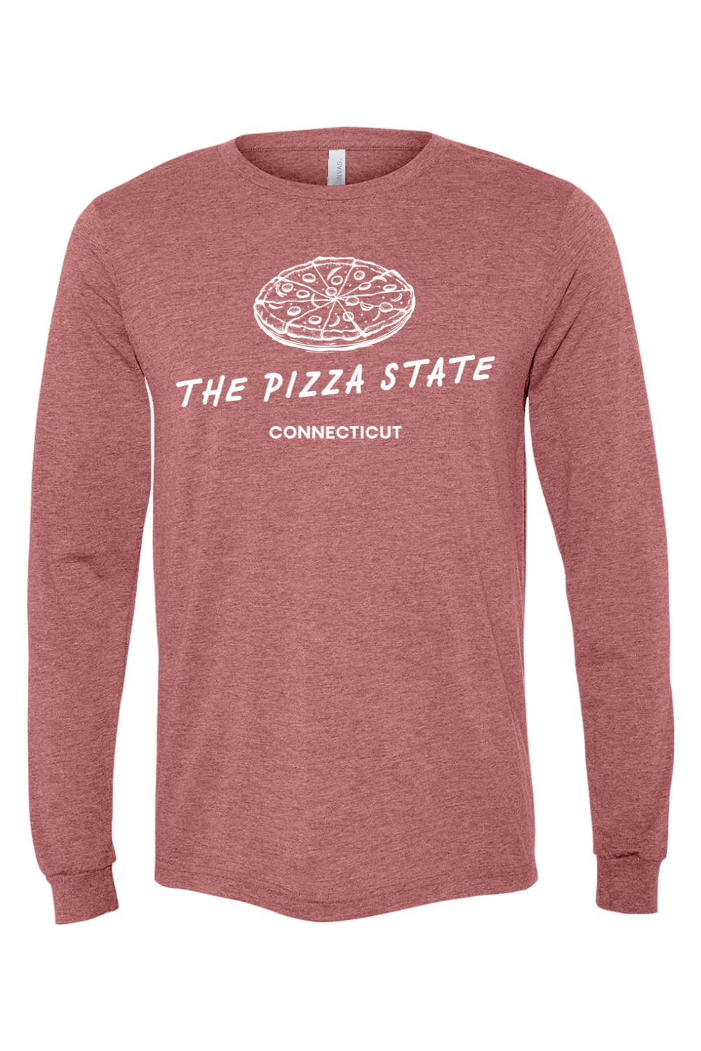 Connecticut - The Pizza State - BELLA + CANVAS Unisex Long Sleeve Tee