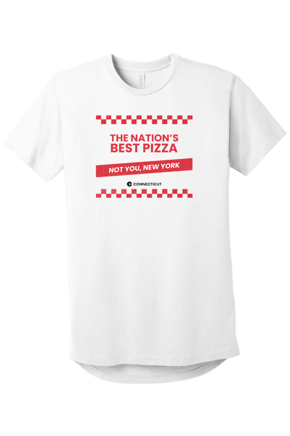 Connecticut - The Nation's Best Pizza - BELLA+CANVAS Men’s Long Body Urban Tee