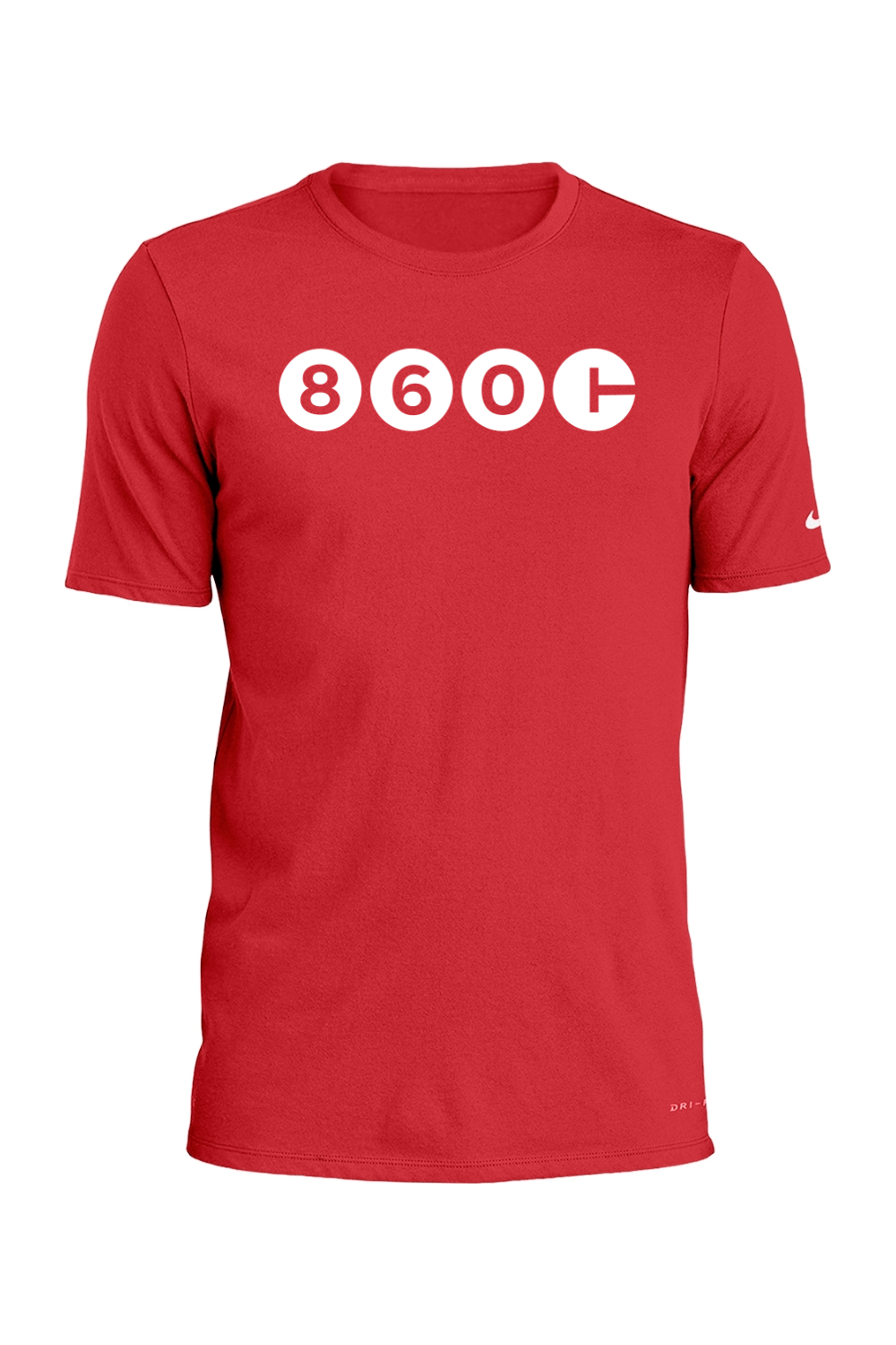 Connecticut - Area Code - Nike Dri-FIT Cotton/Poly Tee