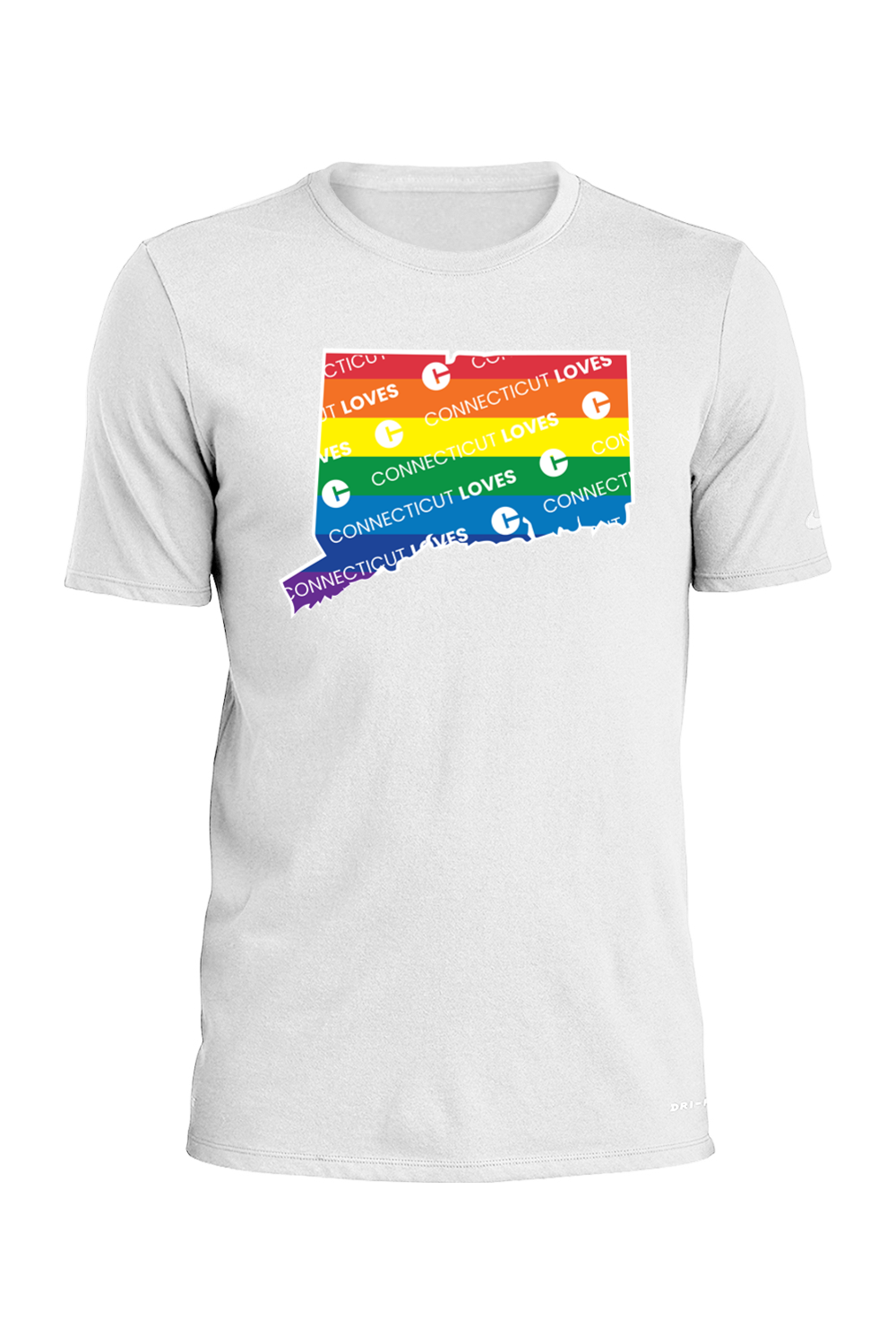 Connecticut - State Logo - Nike Dri-FIT Cotton/Poly Tee