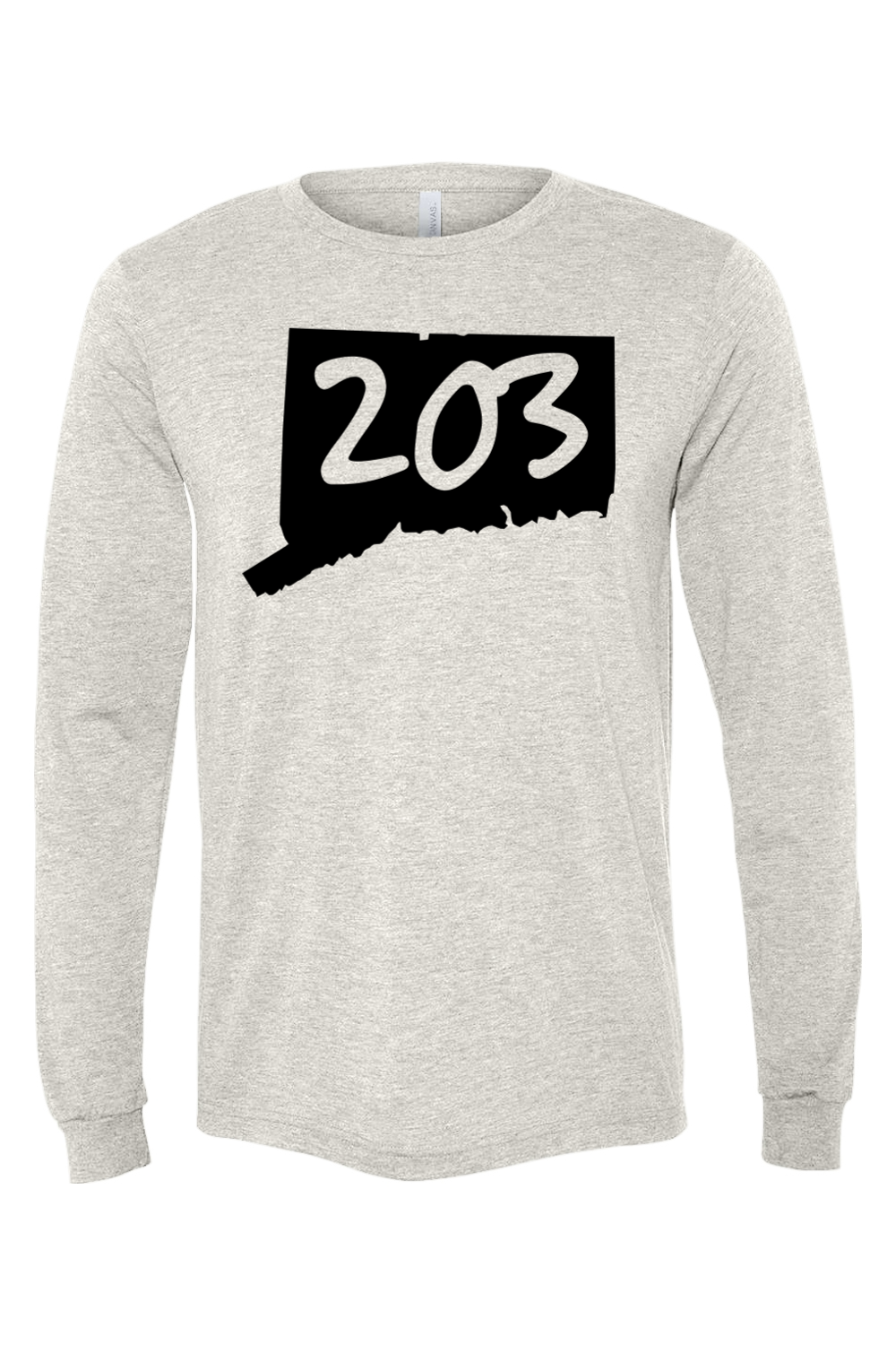 Connecticut - Area Code - BELLA + CANVAS Unisex Long Sleeve Tee