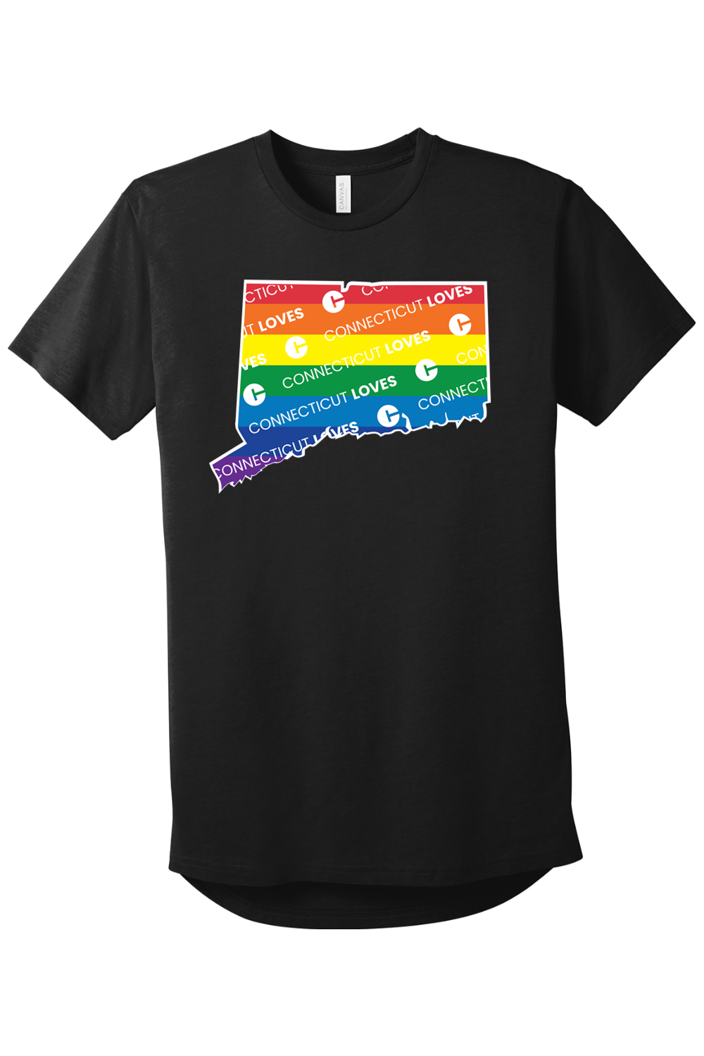 Connecticut - State Logo - BELLA+CANVAS Men’s Long Body Urban Tee