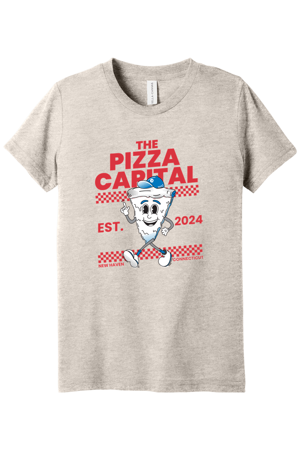 Connecticut - The Pizza Capital - Youth BELLA+CANVAS Short Sleeve Tee
