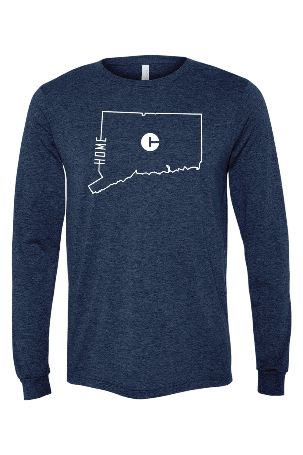 Connecticut - State Outline Home - BELLA + CANVAS Unisex Long Sleeve Tee