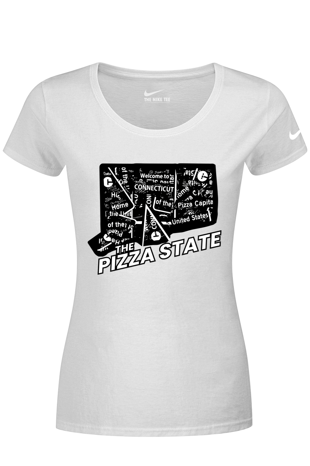 Connecticut - The Pizza State - Nike Ladies Dri-FIT Cotton/Poly Tee