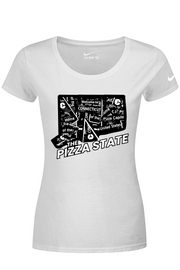 Connecticut - The Pizza State - Nike Ladies Dri-FIT Cotton/Poly Tee
