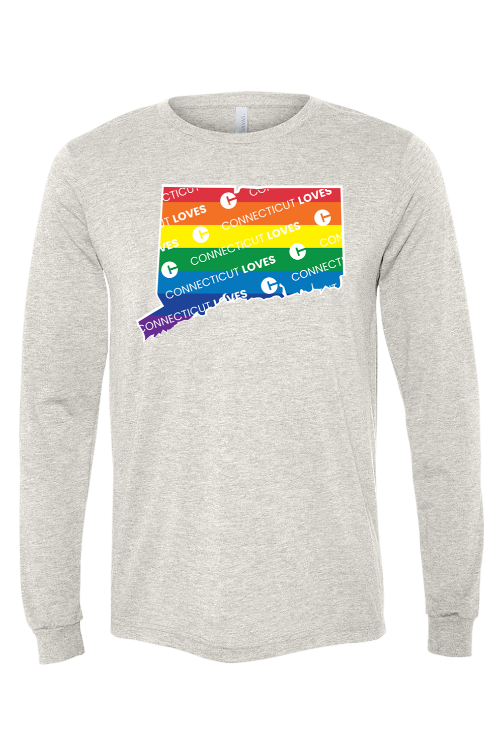 Connecticut - State Logo - BELLA + CANVAS Unisex Long Sleeve Tee