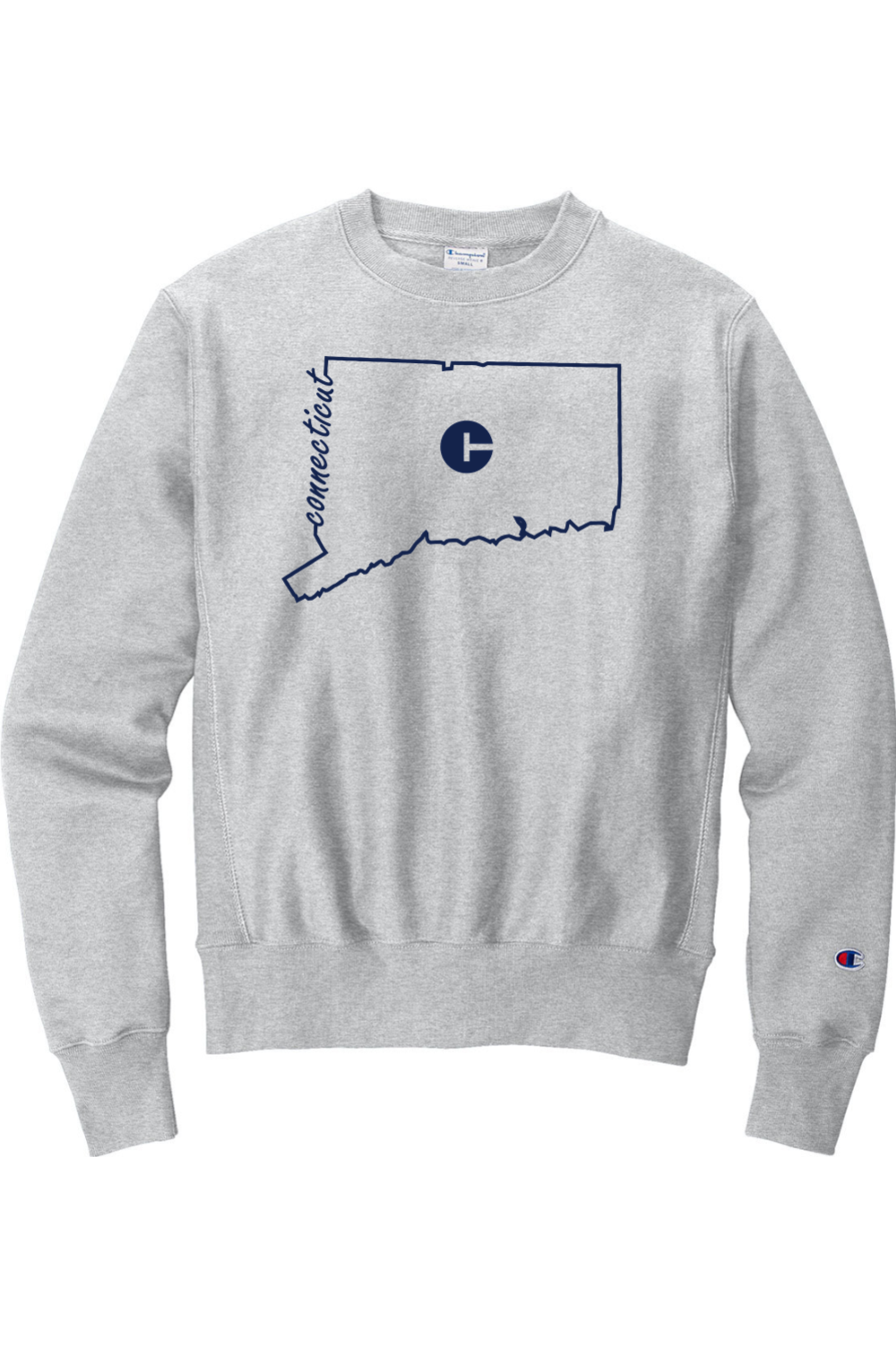 Connecticut - State Outline - Champion Crewneck Sweatshirt