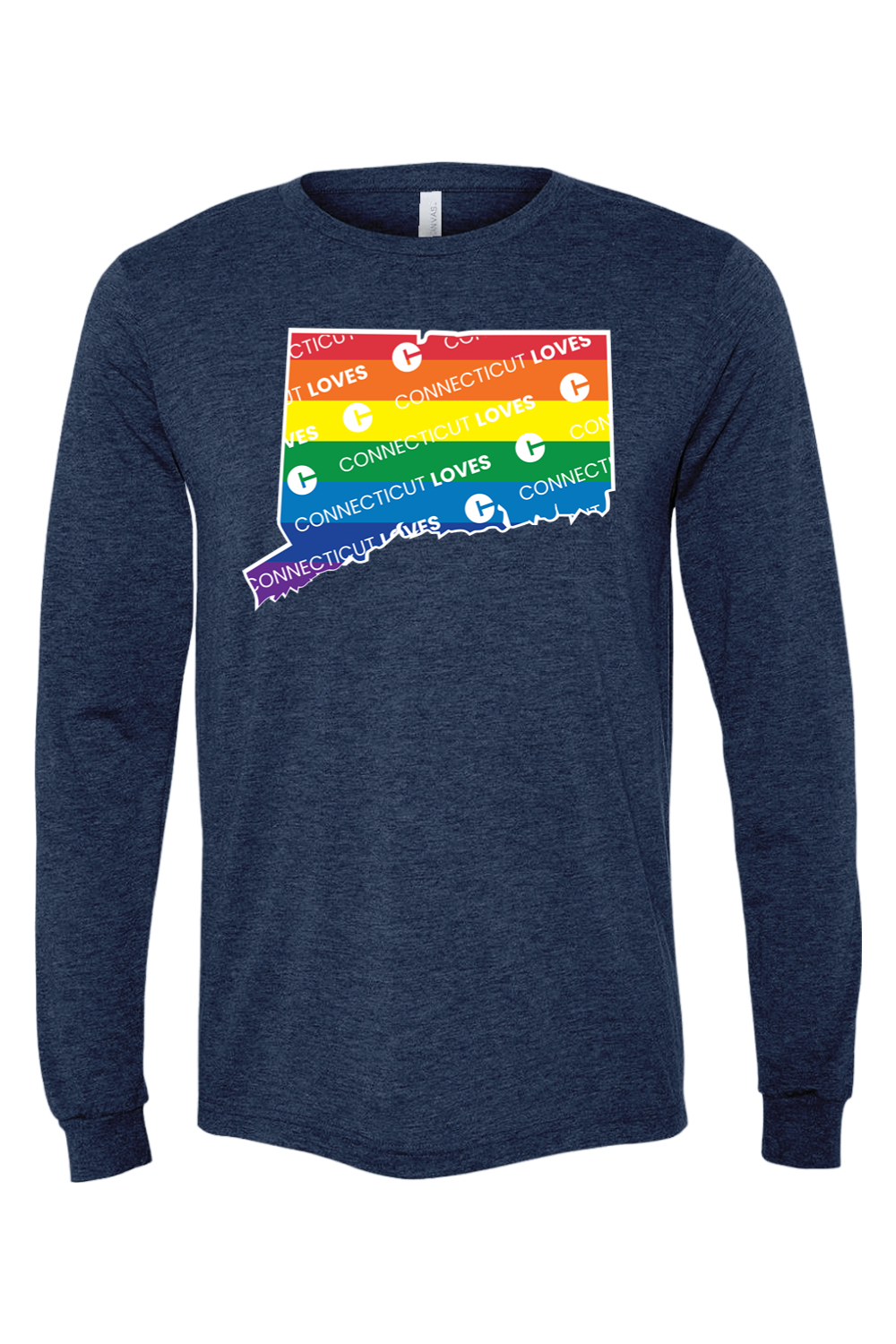 Connecticut - State Logo - BELLA + CANVAS Unisex Long Sleeve Tee