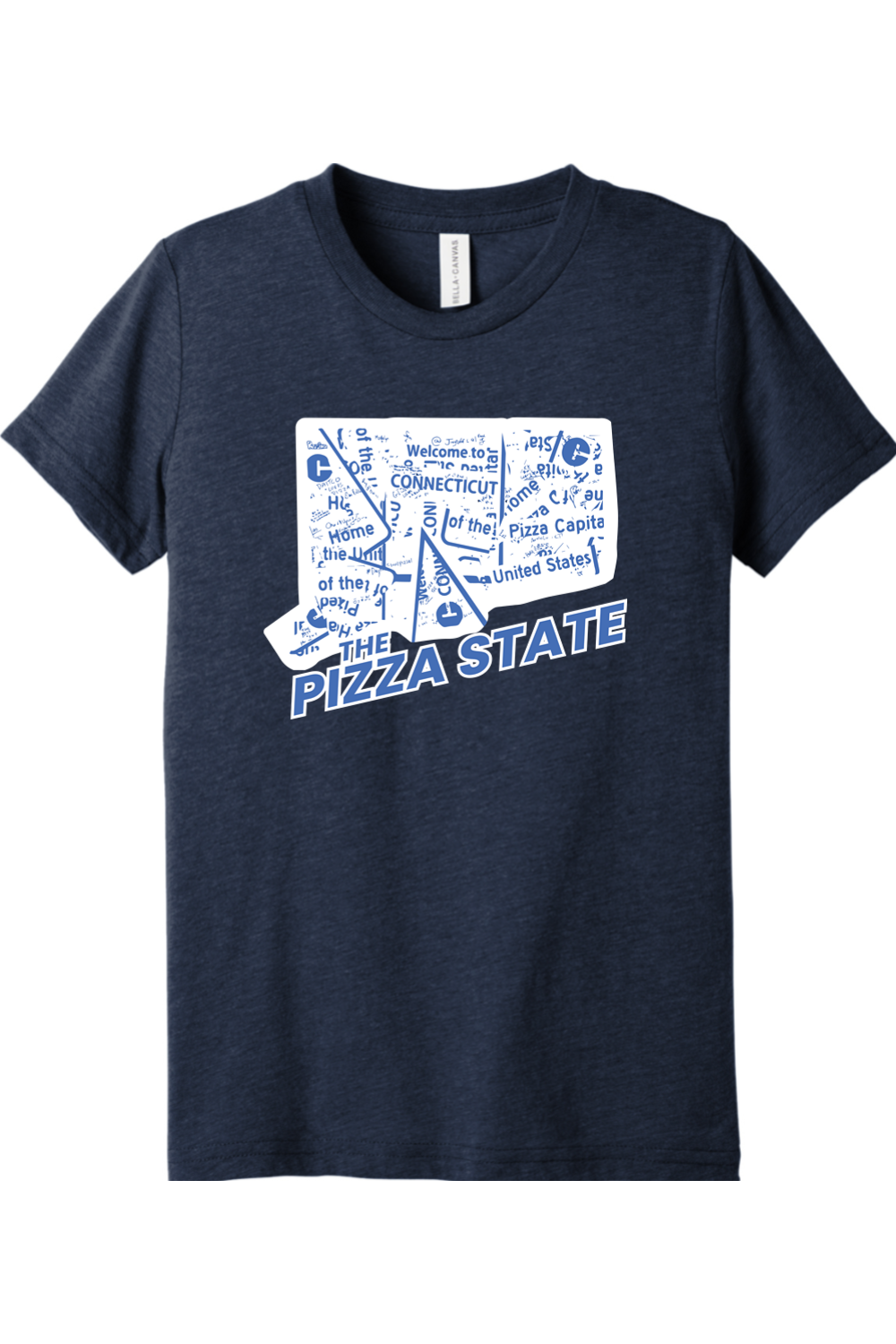 Connecticut - The Pizza State - Youth BELLA+CANVAS Short Sleeve Tee