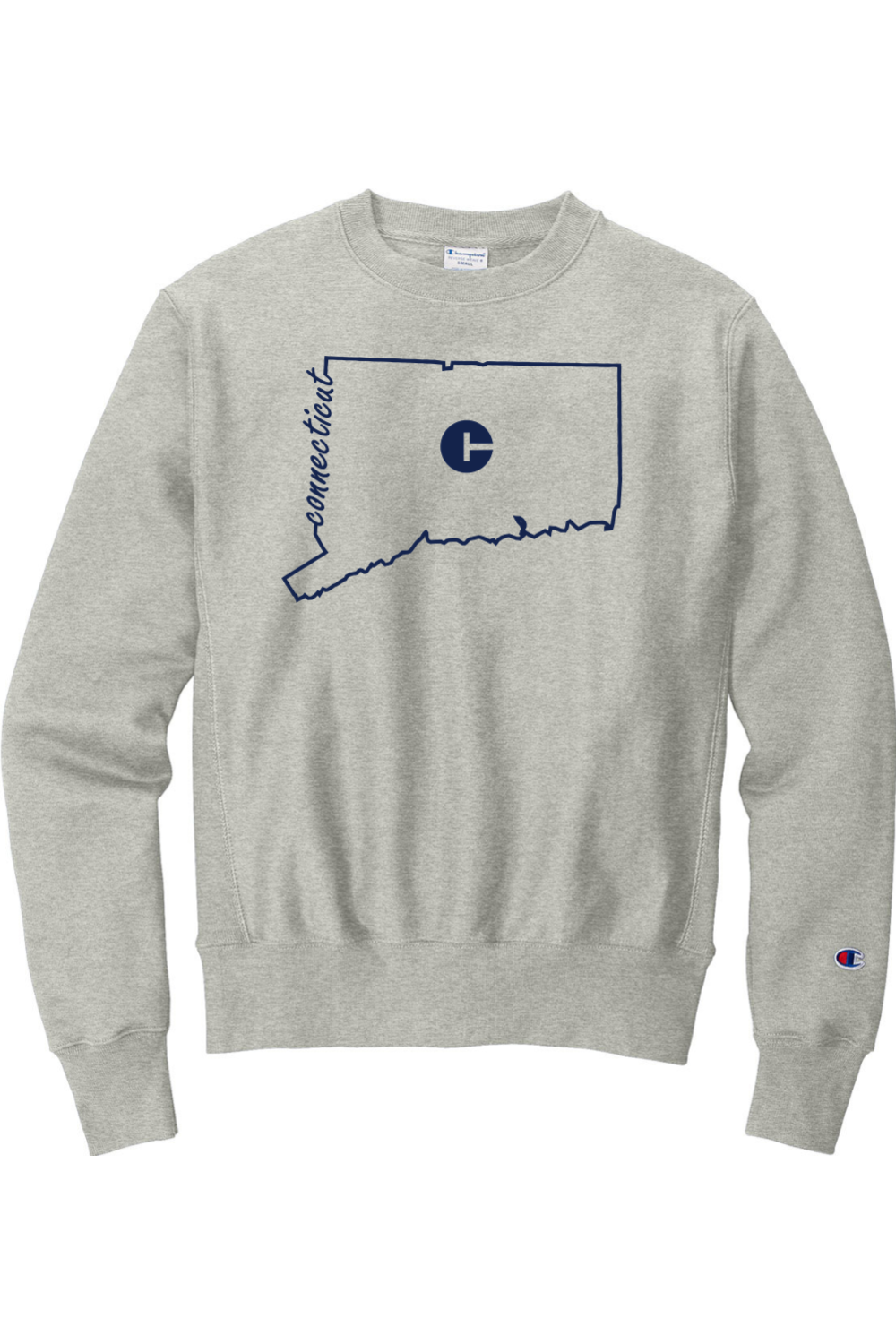 Connecticut - State Outline - Champion Crewneck Sweatshirt