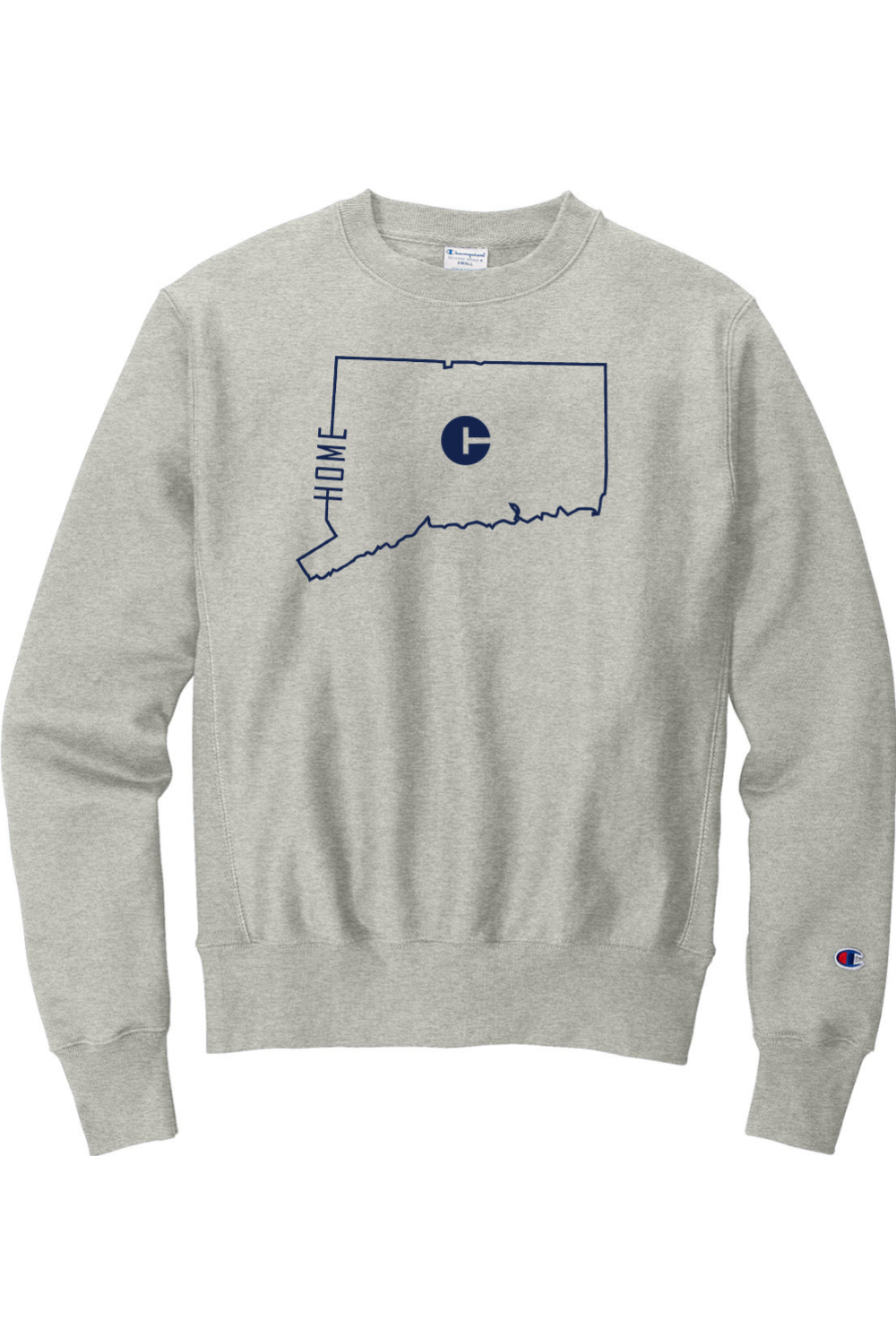 Connecticut - Home State Outline - Champion Crewneck Sweatshirt
