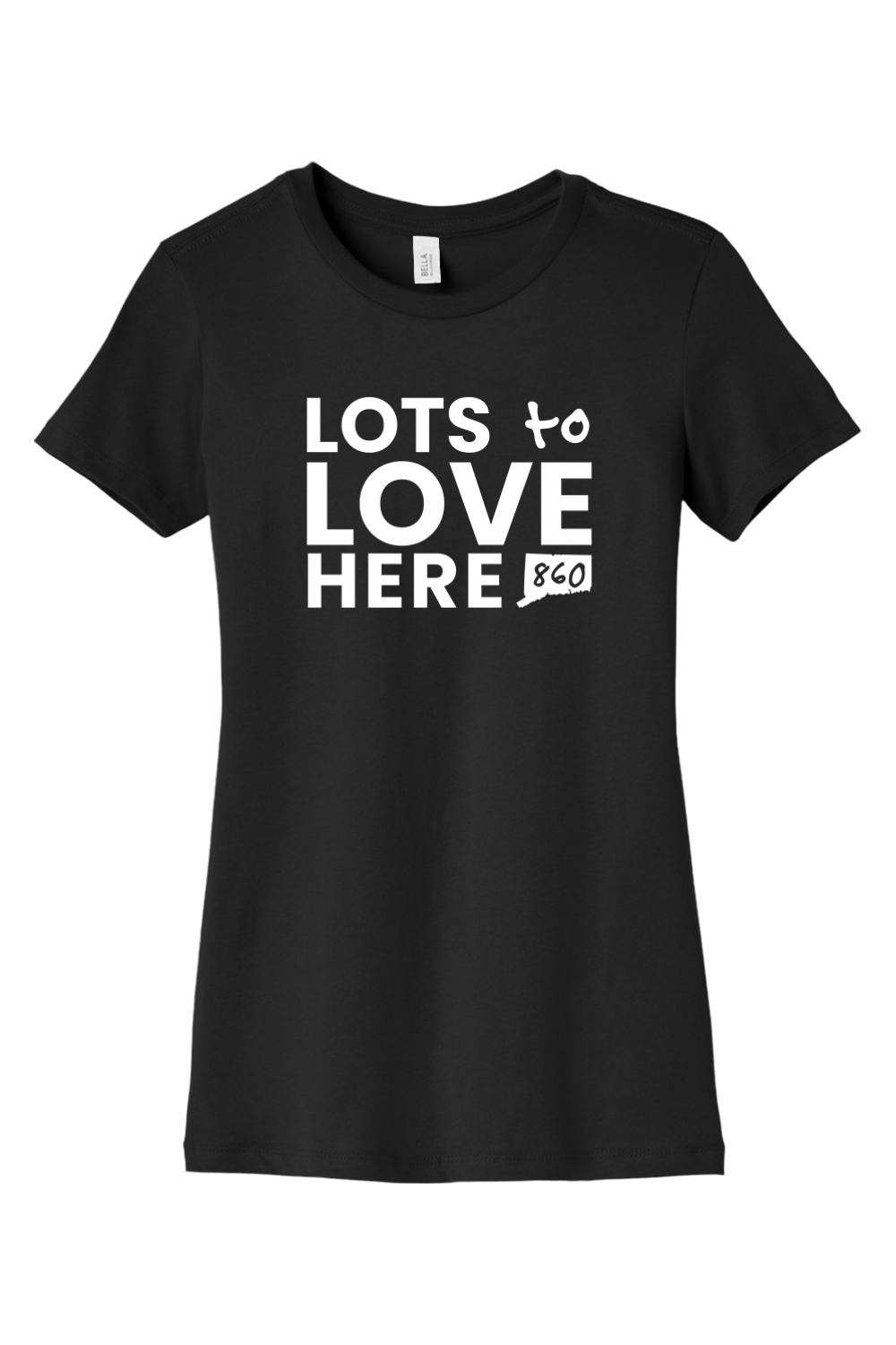 Connecticut - Lots to Love Here - BELLA+CANVAS Women’s Slim Fit Tee