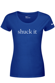 Connecticut - Shuck it - Nike Ladies Dri-FIT Cotton/Poly Tee