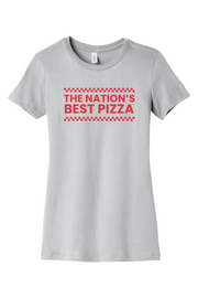 Connecticut - Nation's Best Pizza - BELLA+CANVAS Women’s Slim Fit Tee