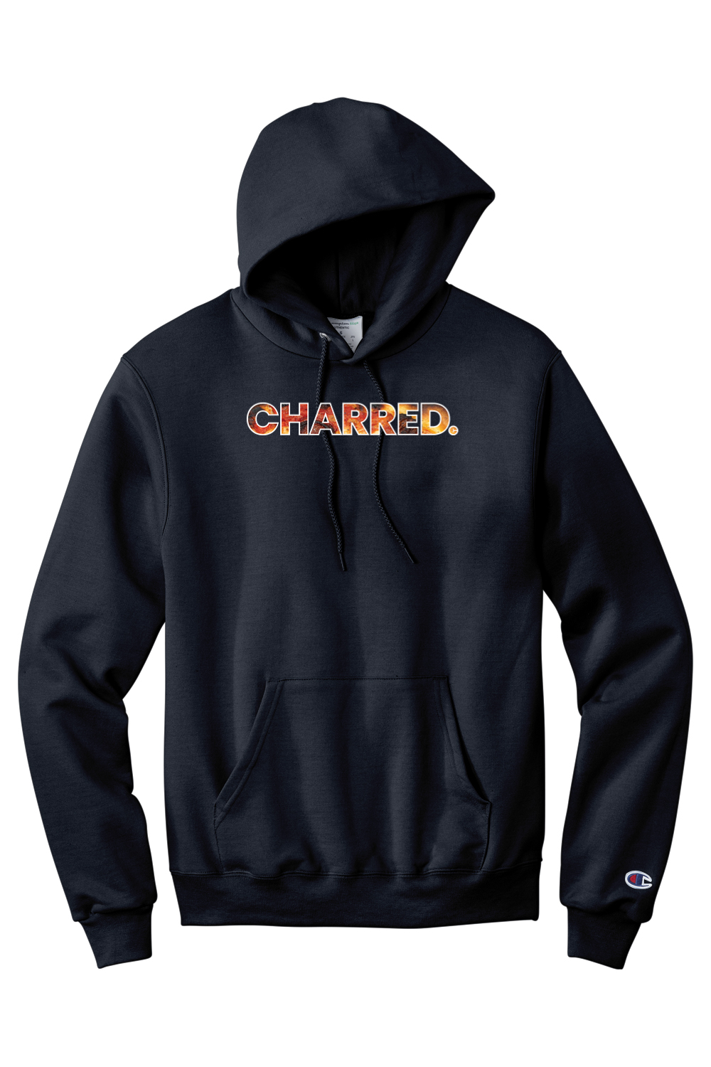 Connecticut - Charred - Champion Hooded Sweatshirt