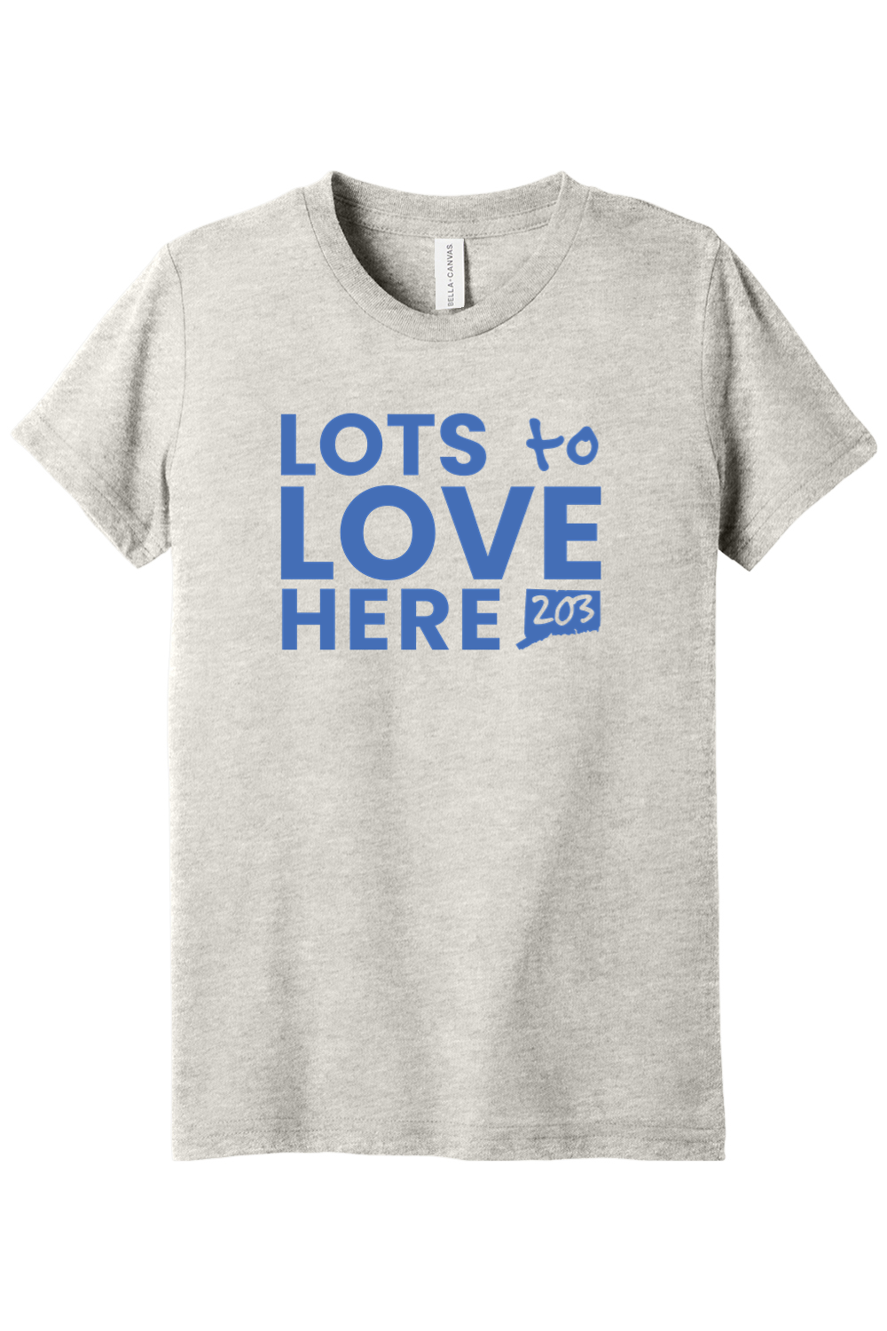 Connecticut - Lots to Love Here - Youth BELLA+CANVAS Short Sleeve Tee