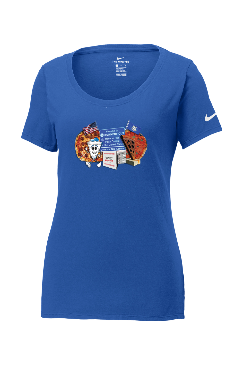 Connecticut - Pizza College - Nike Ladies Core Cotton Tee