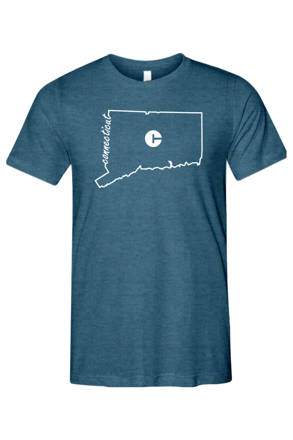 Connecticut - State Outline - Bella + Canvas Short Sleeve Tee