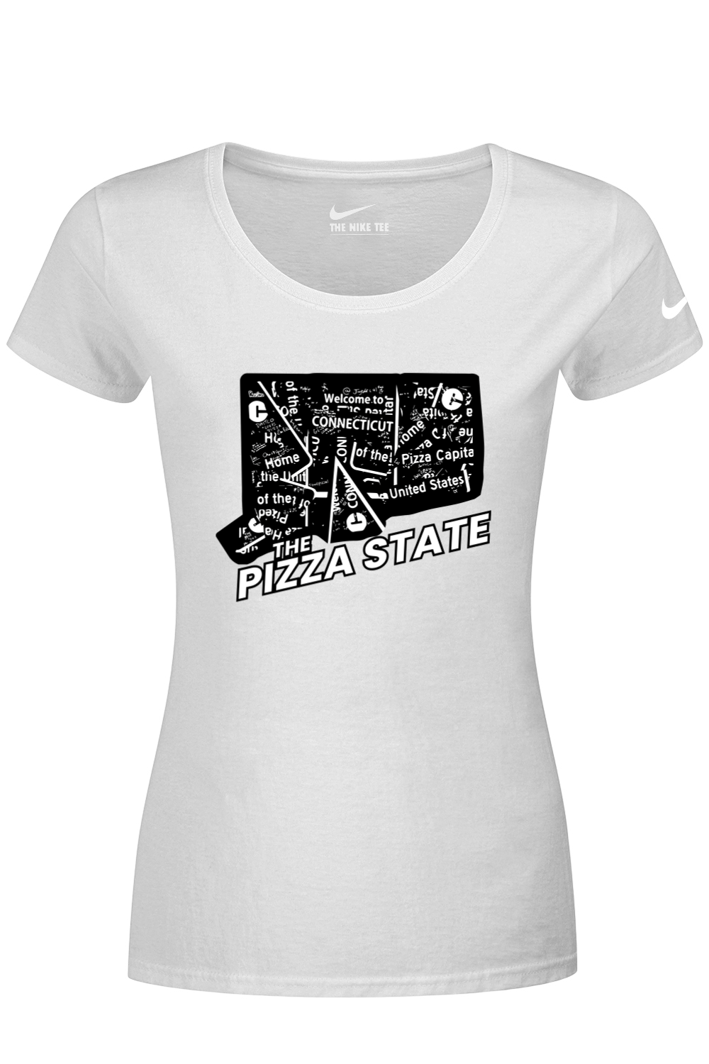 Connecticut - The Pizza State - Nike Ladies Dri-FIT Cotton/Poly Tee
