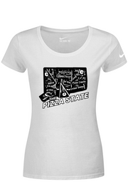 Connecticut - The Pizza State - Nike Ladies Dri-FIT Cotton/Poly Tee
