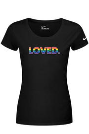 Connecticut - Loved - Nike Ladies Dri-FIT Cotton/Poly Scoop Neck Tee