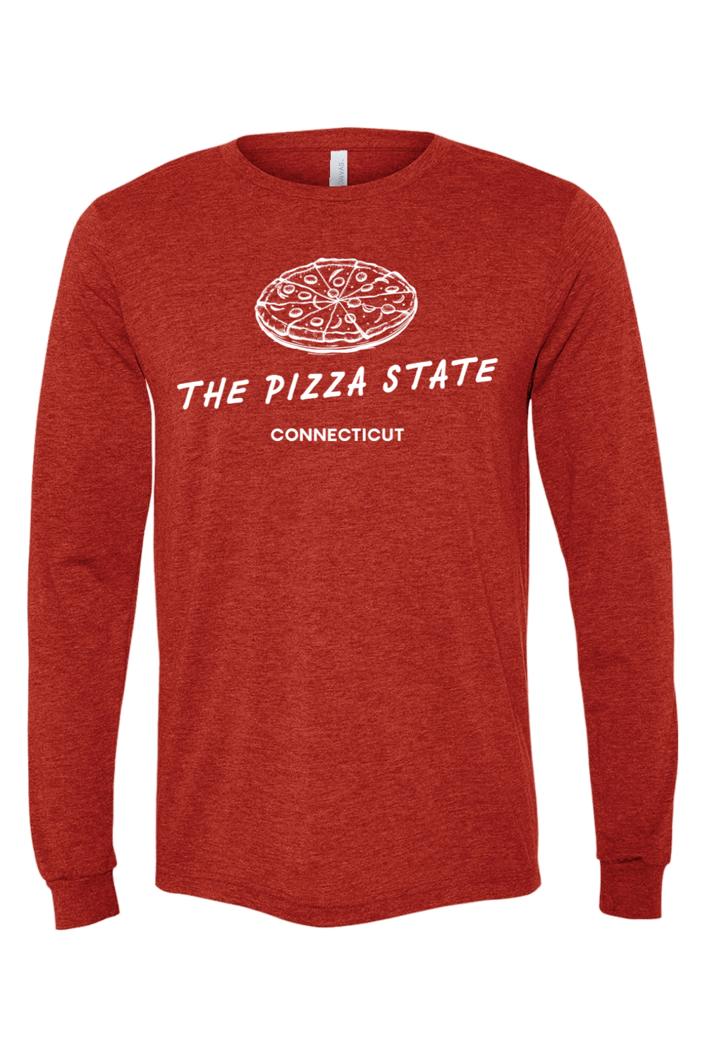 Connecticut - The Pizza State - BELLA + CANVAS Unisex Long Sleeve Tee