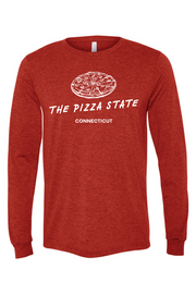 Connecticut - The Pizza State - BELLA + CANVAS Unisex Long Sleeve Tee