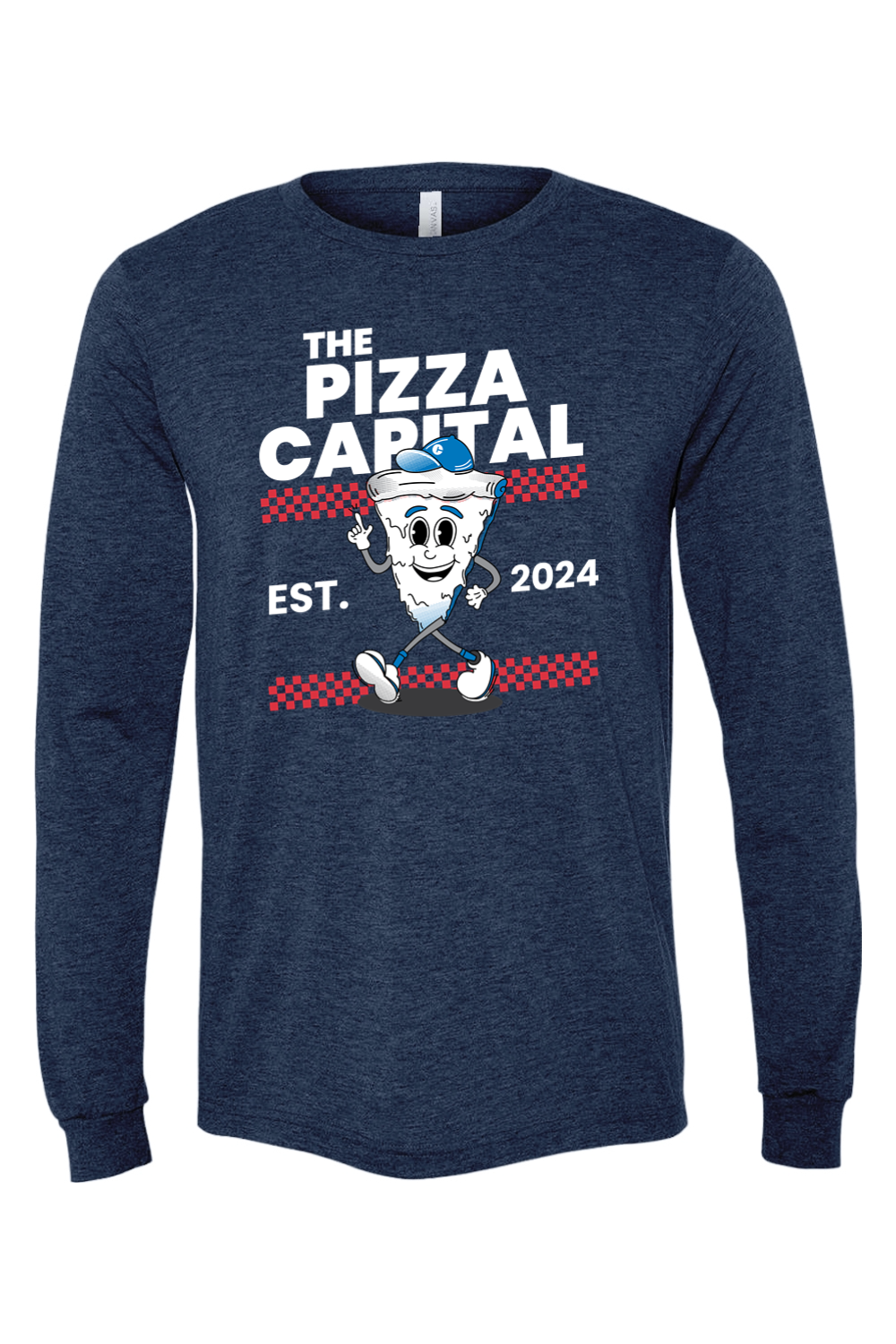 Connecticut - The Pizza Capital - BELLA + CANVAS Unisex Long Sleeve Tee