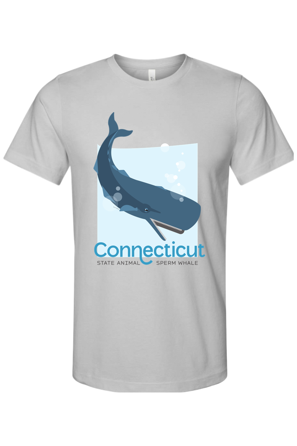 State Animal Sperm Whale - Bella + Canvas Tee