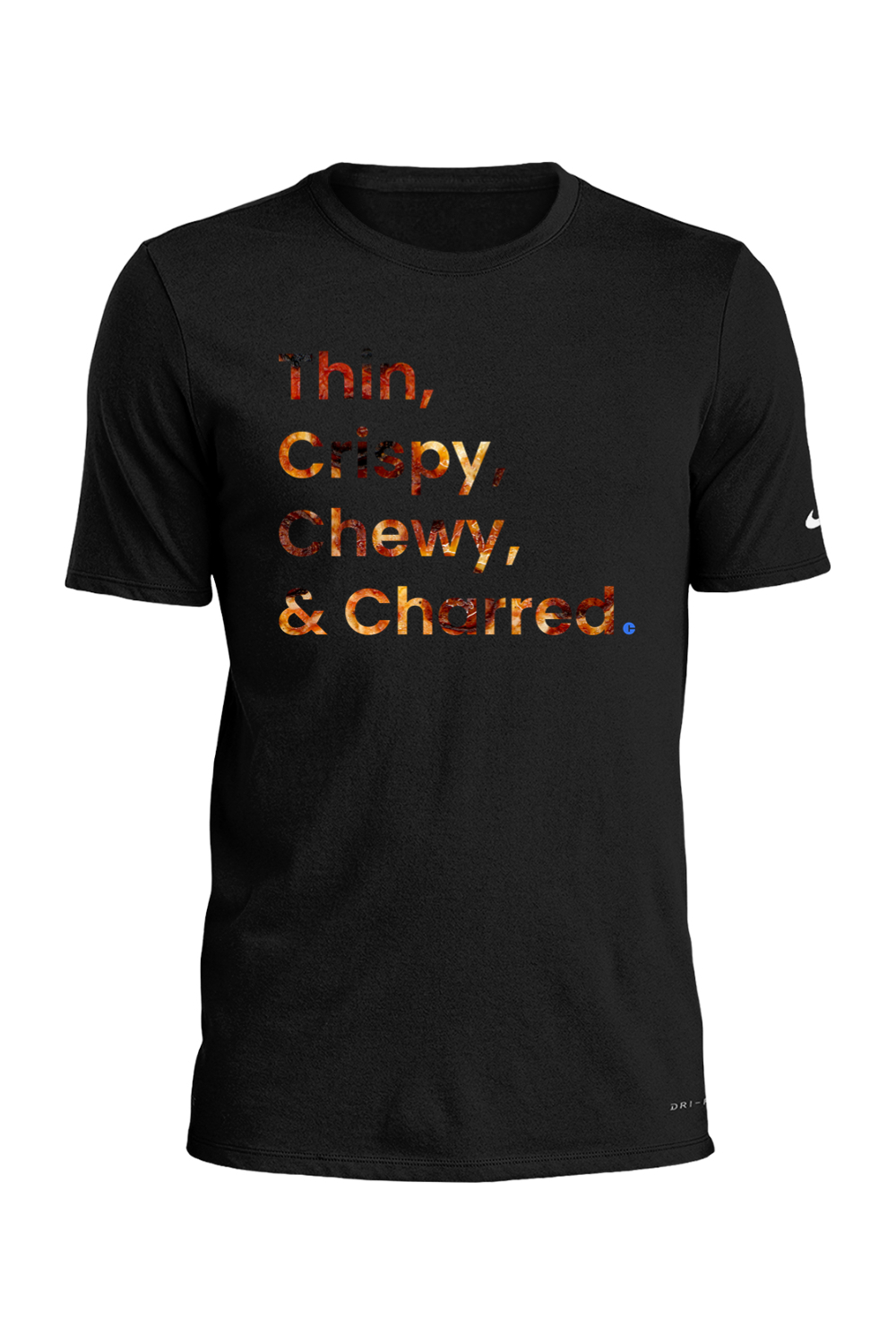 Connecticut - Thin, Crispy, Chewy & Charred - Nike Dri-FIT Cotton/Poly Tee