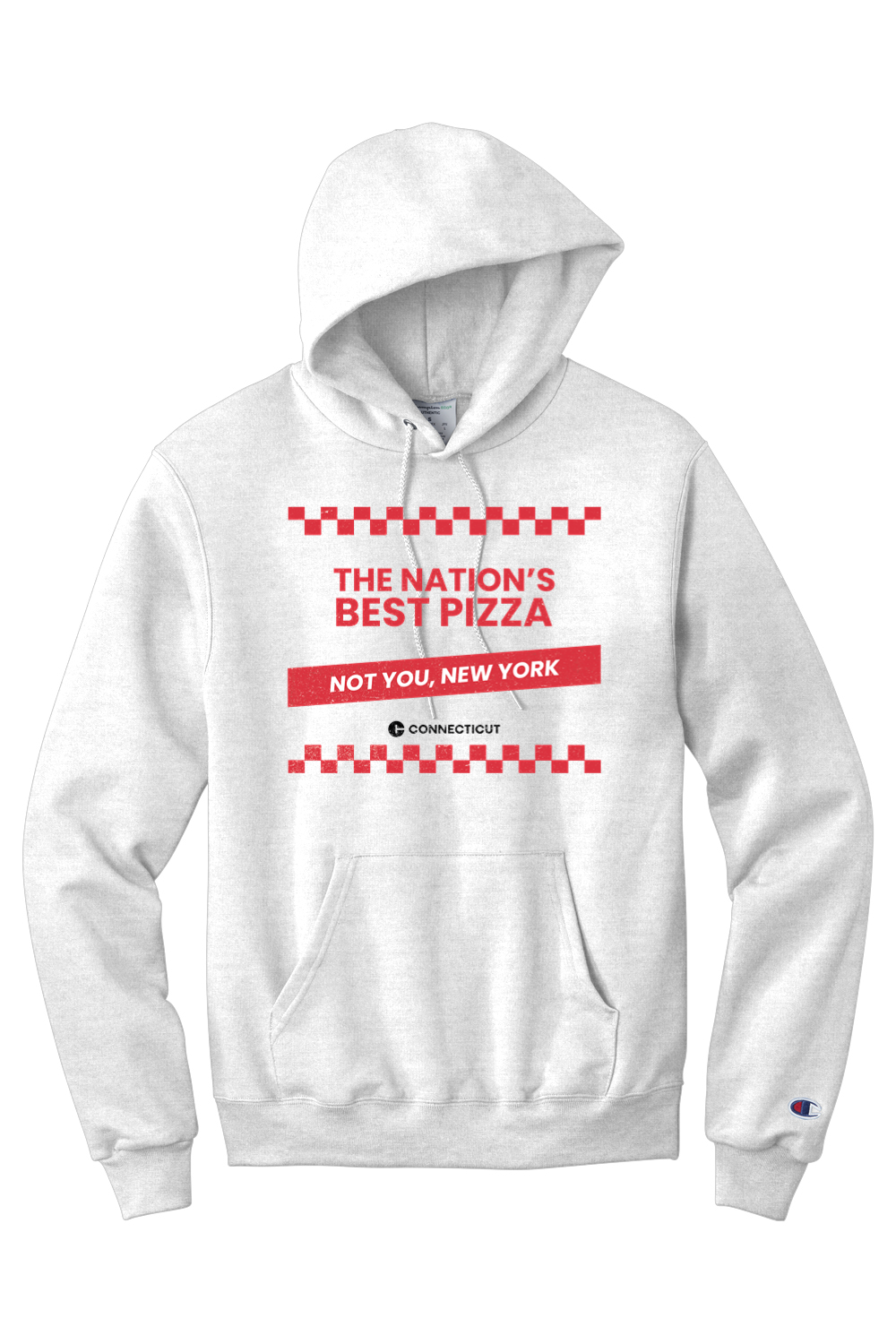Connecticut - The Nation's Best Pizza - Champion Hooded Sweatshirt