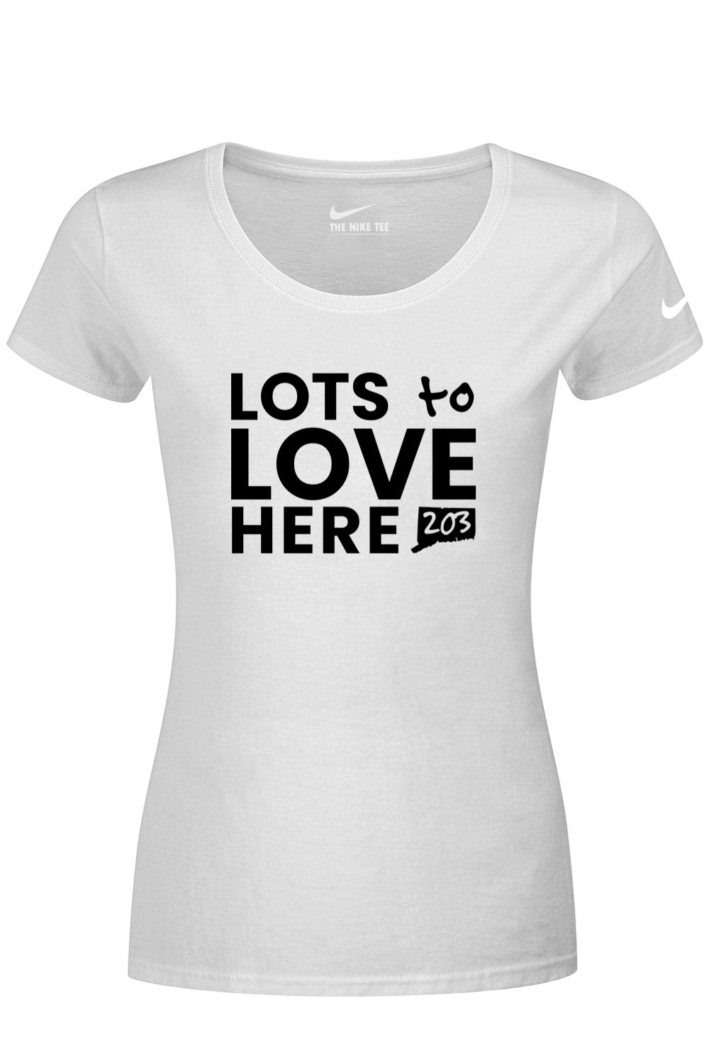Connecticut - Lots to Love Here - Nike Ladies Dri-FIT Cotton/Poly Tee