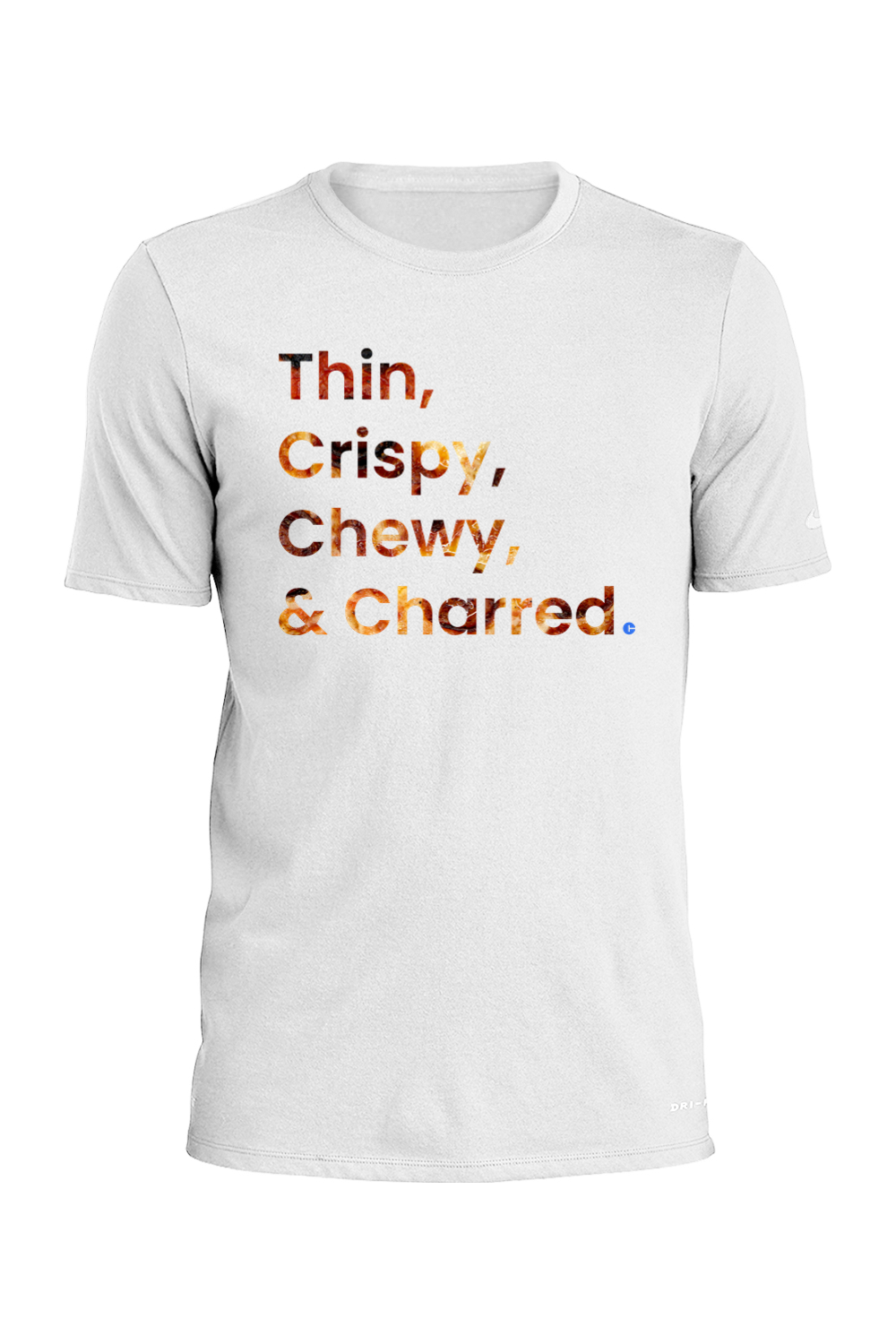 Connecticut - Thin, Crispy, Chewy & Charred - Nike Dri-FIT Cotton/Poly Tee
