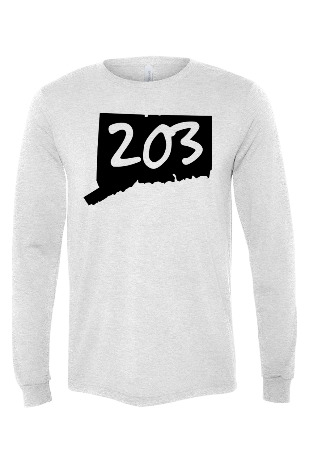 Connecticut - Area Code - BELLA + CANVAS Unisex Long Sleeve Tee