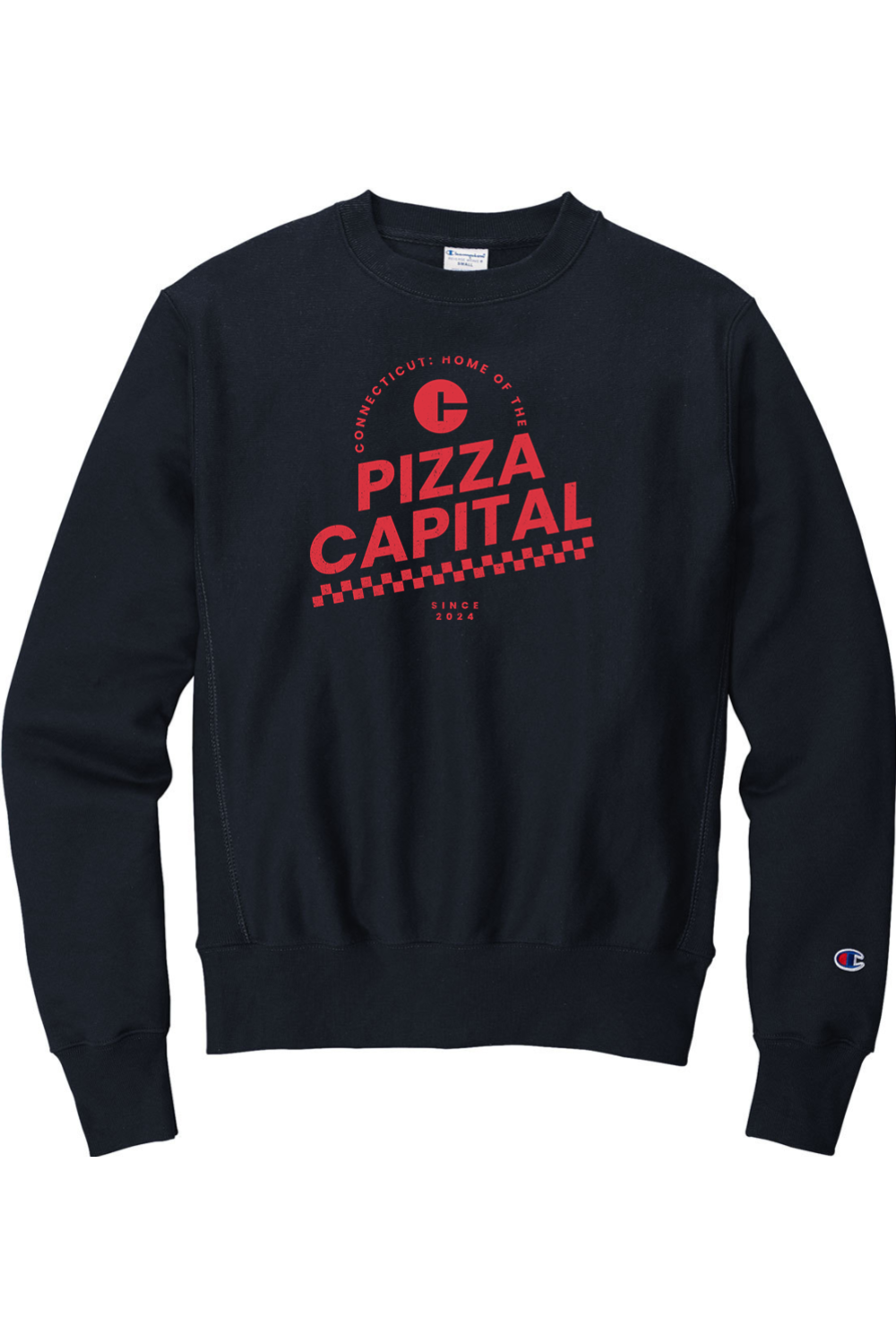 Connecticut - Pizza Capital - Champion Crewneck Sweatshirt
