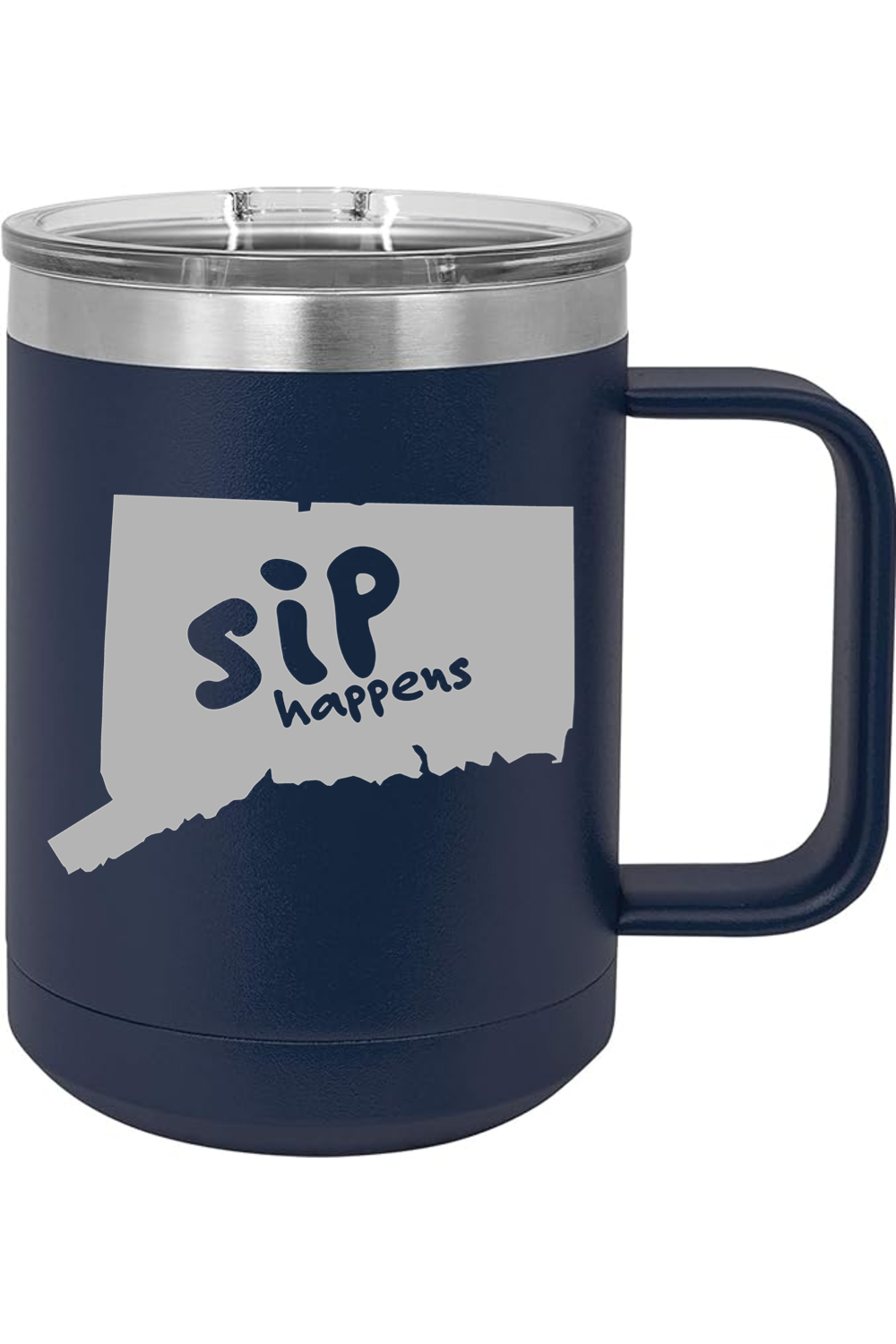 Connecticut - SIP Happens - 15oz Insulated Coffee Mug