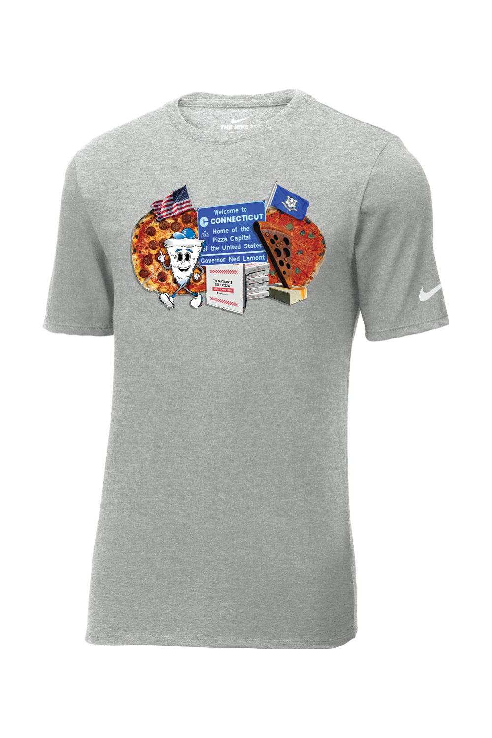 Connecticut - Nation's Best Pizza - Nike Core Cotton Tee