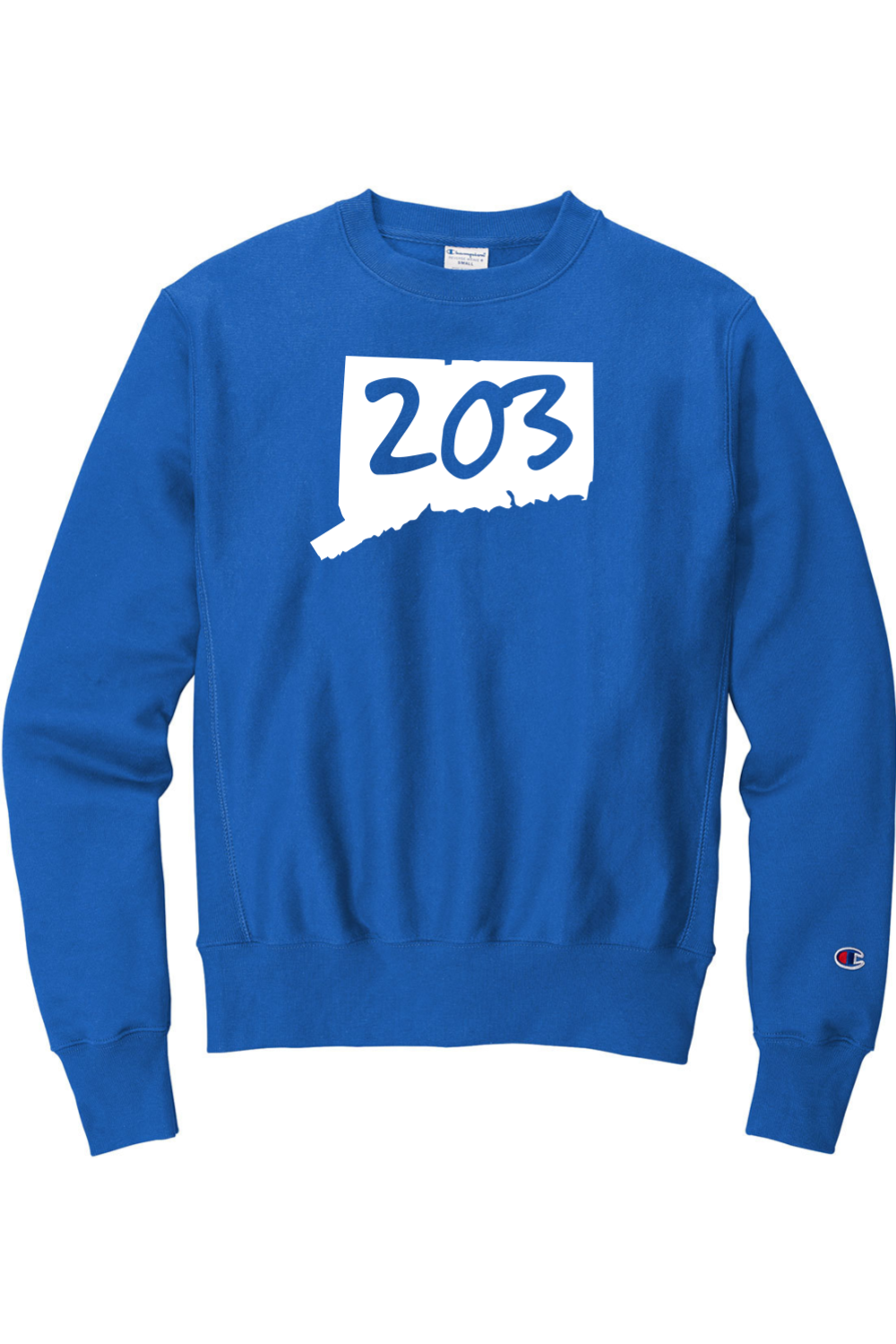Connecticut - Area Code - Champion  Crewneck Sweatshirt