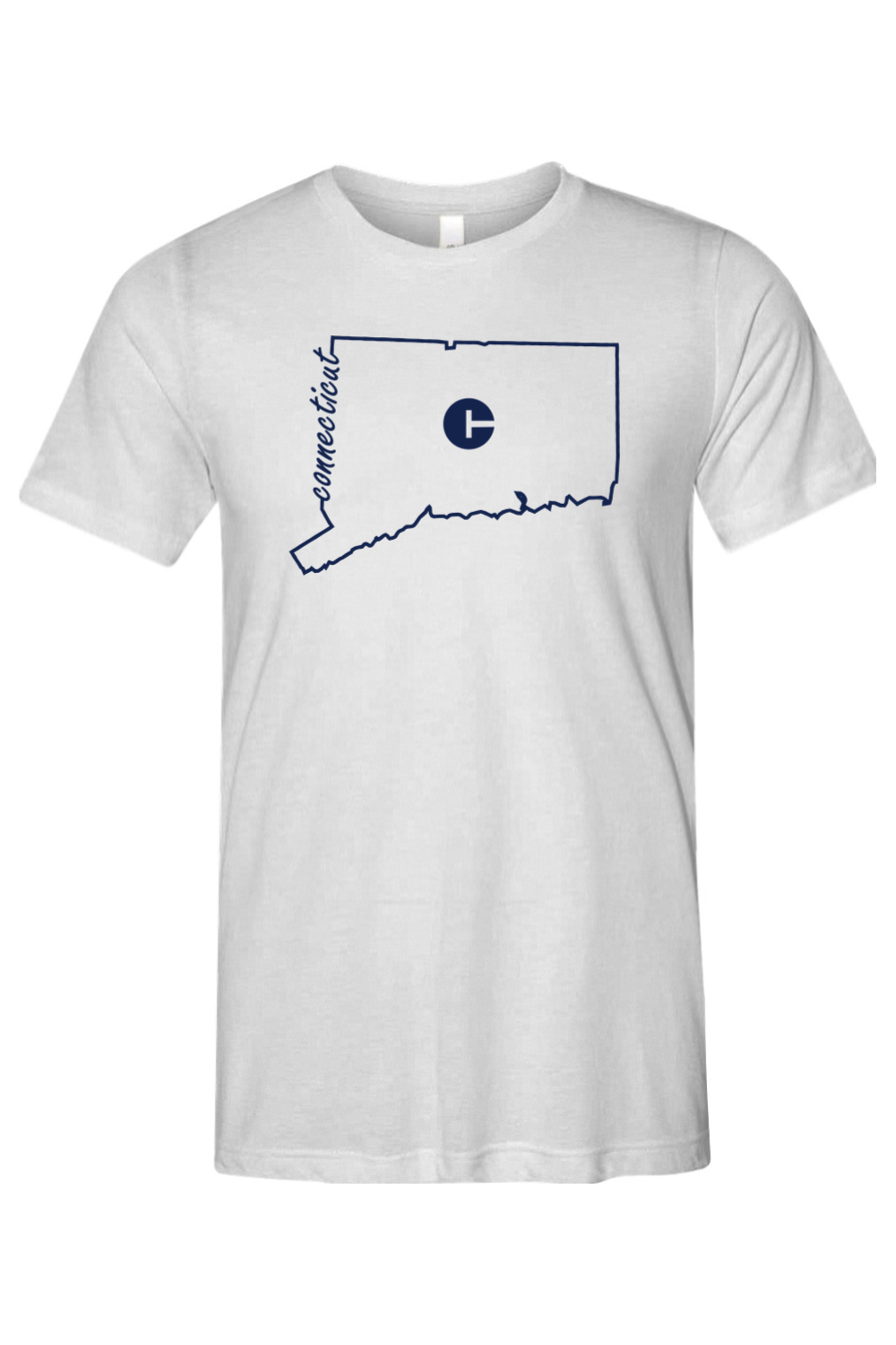 Connecticut - State Outline - Bella + Canvas Short Sleeve Tee